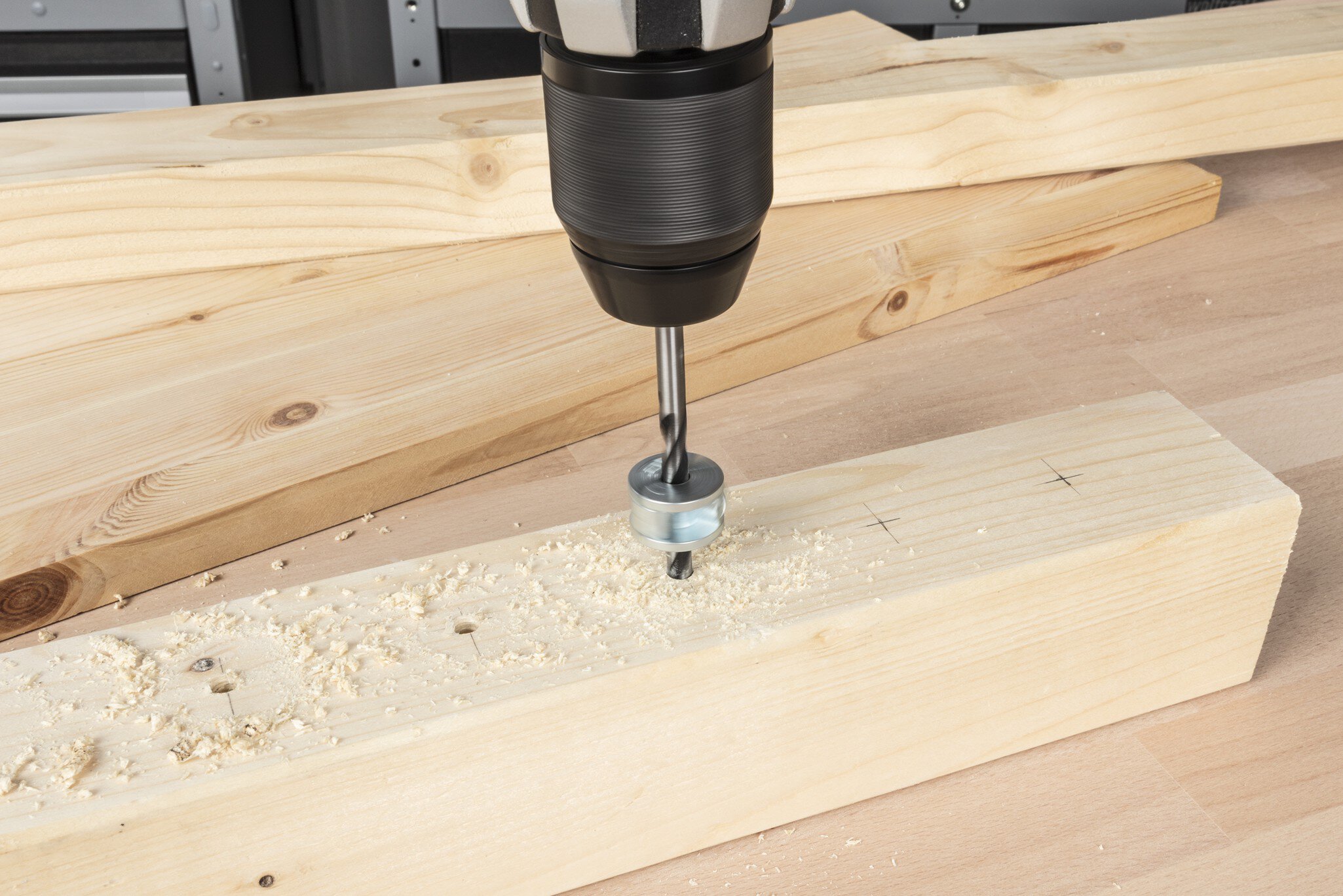 1 juego de brocas espirales para madera de 2 piezas Ø 6 mm