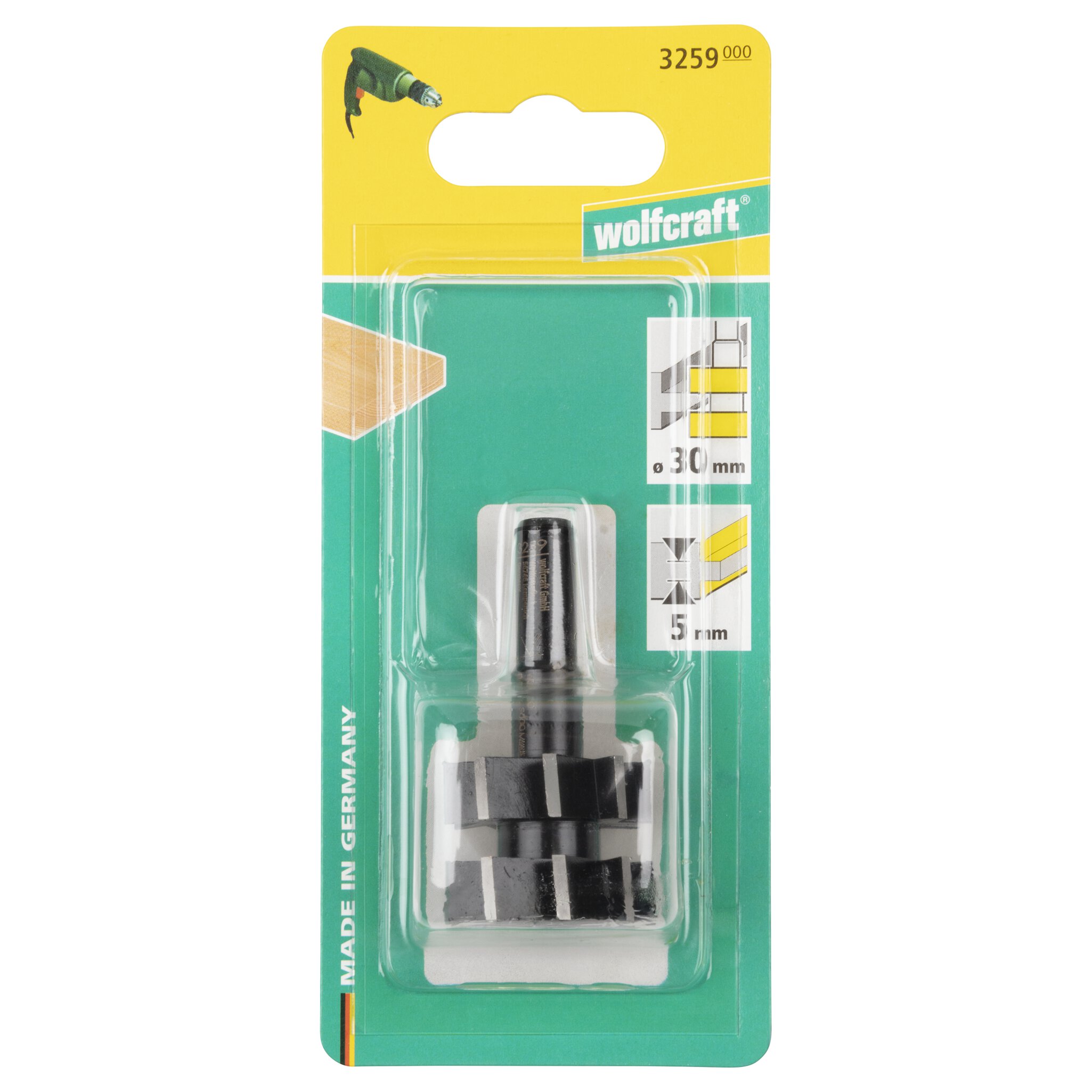 1 fresa de lengüetas WS ø30x22mm