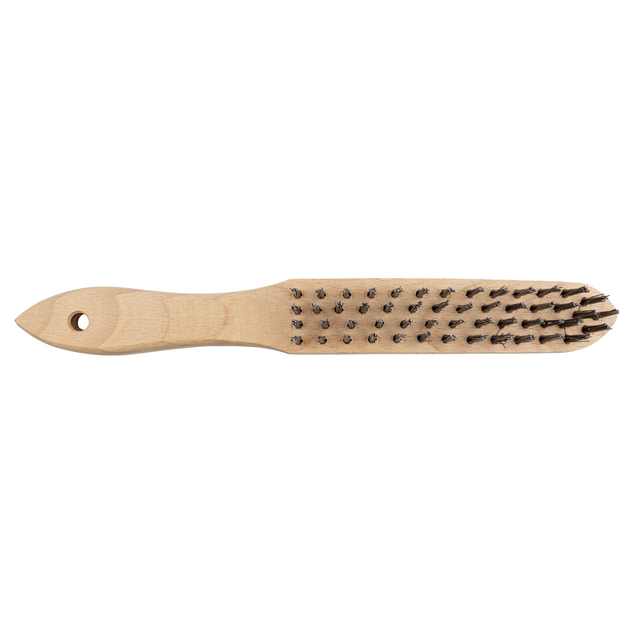 1 cepillo manual de alambre de acero, modelo de madera 280 mm