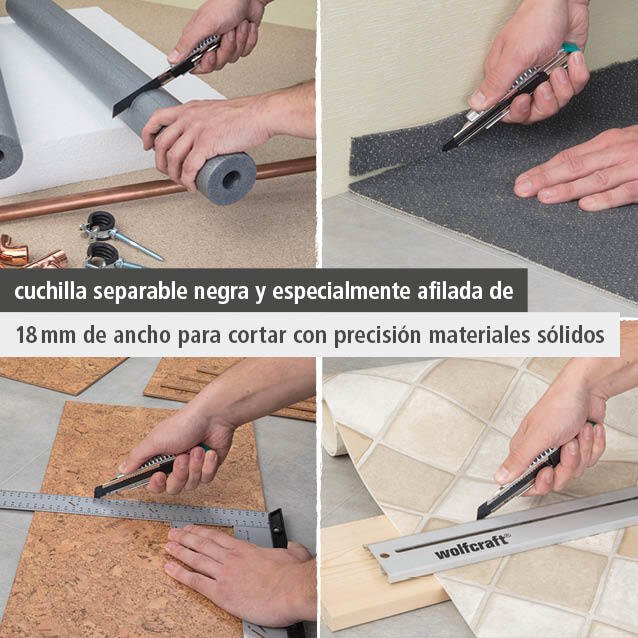 1 cúter de cuchillas separables de metal de 18 mm