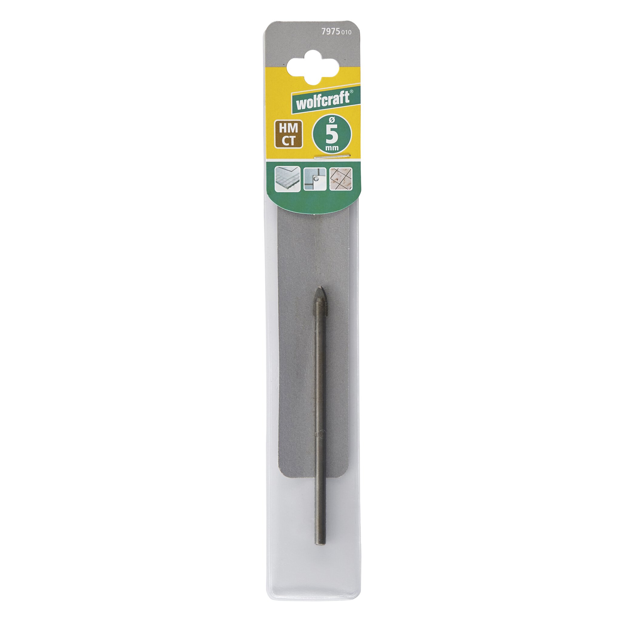 1 broca para cristal y azulejos CT Ø 5 mm