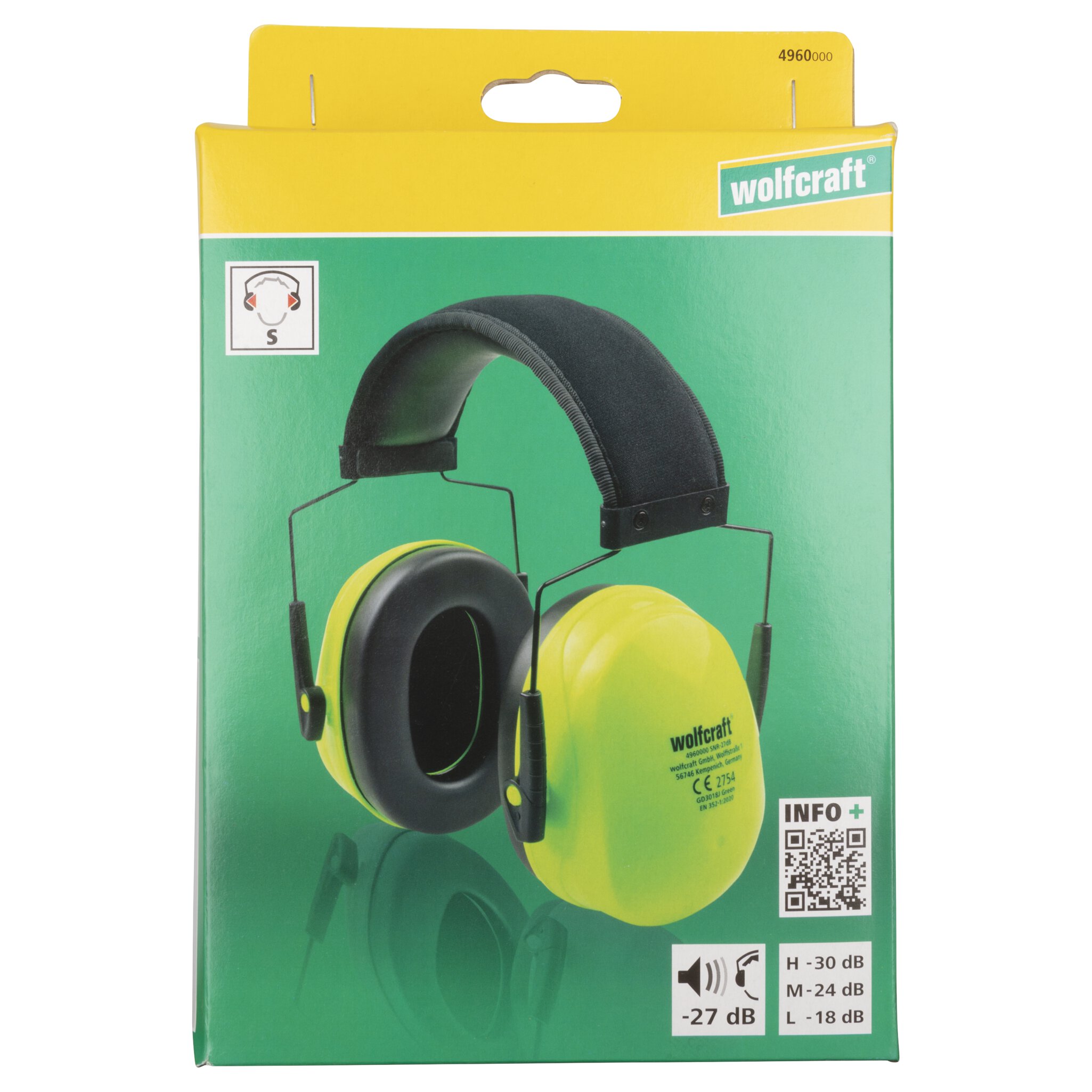 Protector auditivo con orejeras KIDS, verde