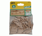 200 espigas corrugadas de haya de ø6x30mm