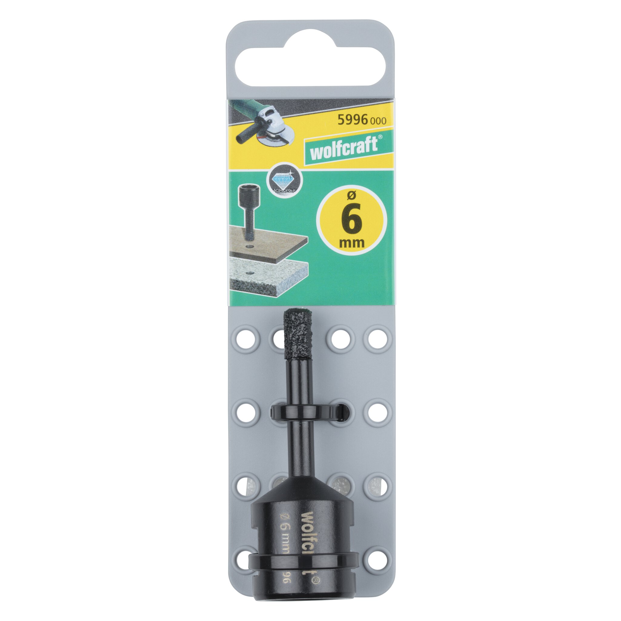 1 broca de perforación de diamante para amoladora angular ø 6 mm