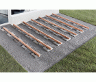 20 almohadillas de apoyo para la construcción de terrazas, 90x10x90 mm