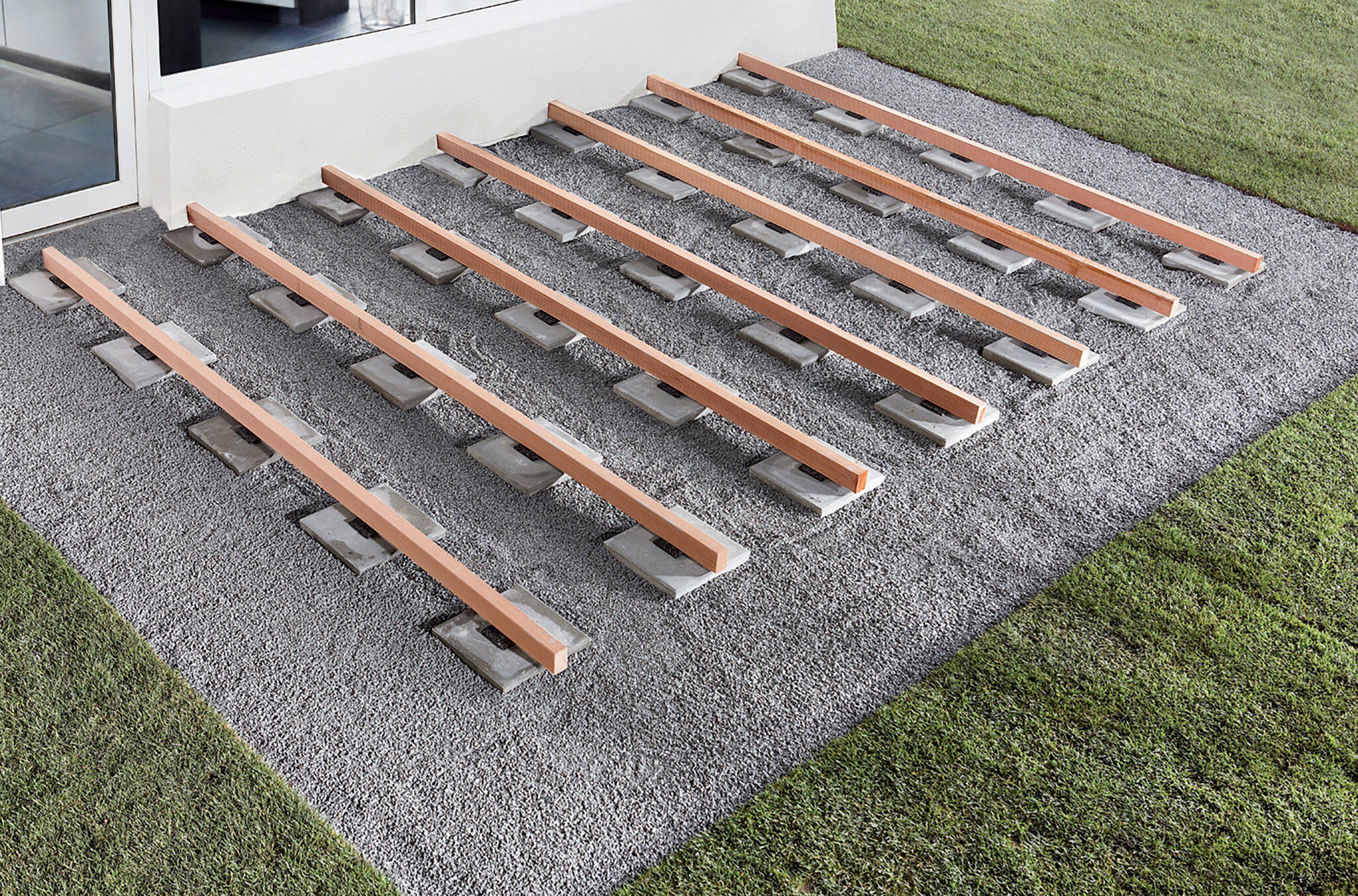 20 almohadillas de apoyo para la construcción de terrazas, 90x10x90 mm