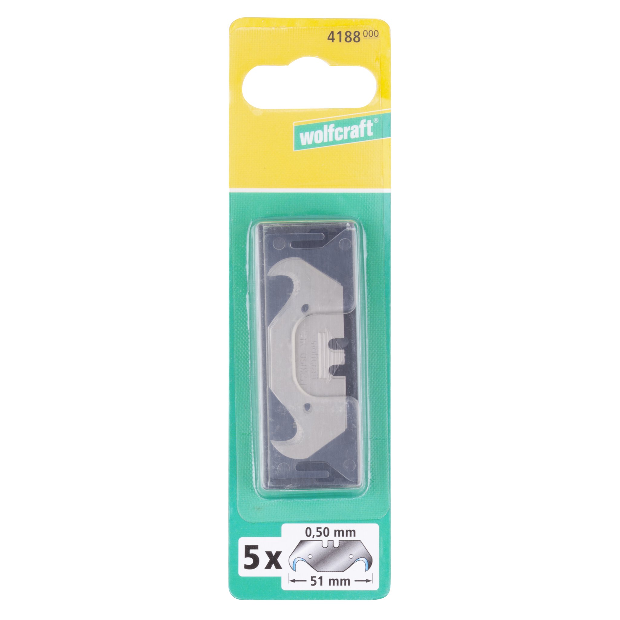 5 cuchillas garfio de 0,5 x 51 mm