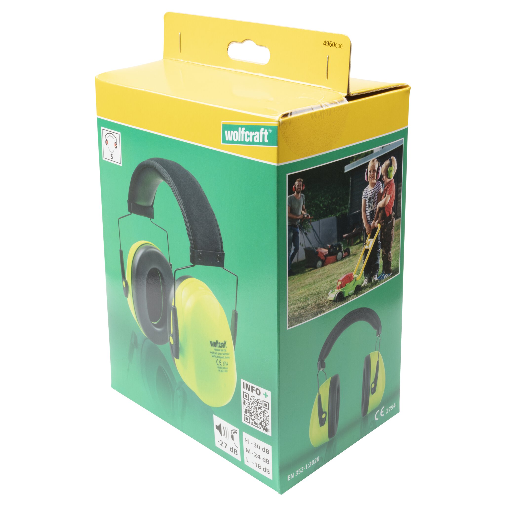 Protector auditivo con orejeras KIDS, verde