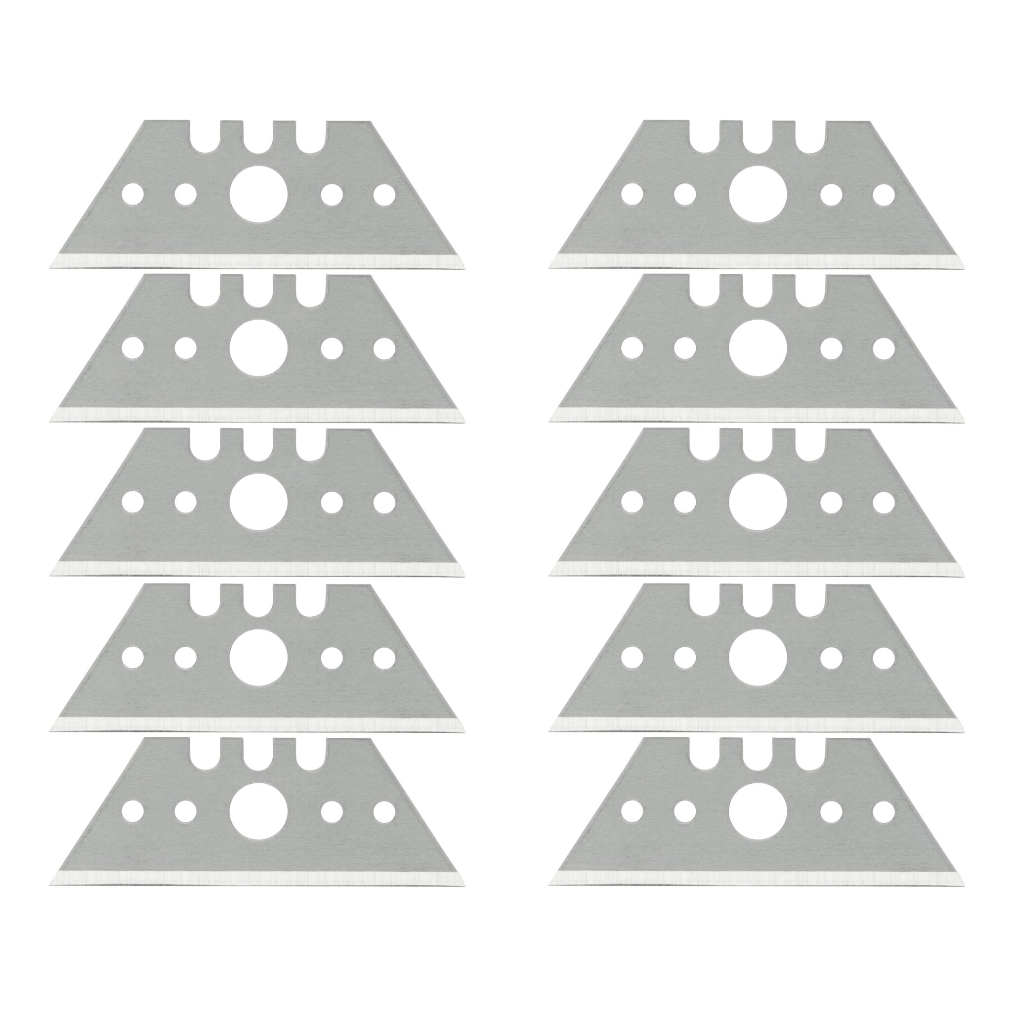 10 cuchillas trapezoidales profesionales de 0,65 x 52 mm