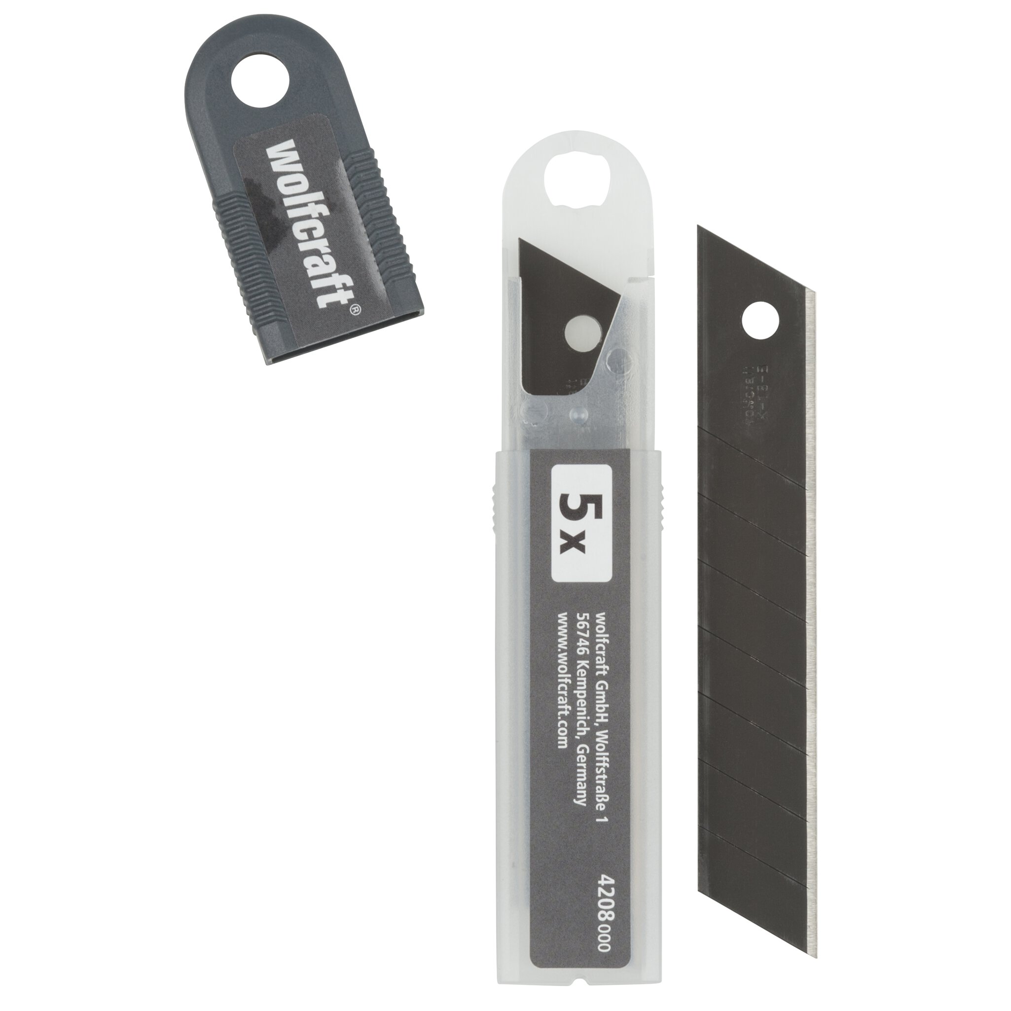 5 cuchillas separables de 18 mm pro sharp negras