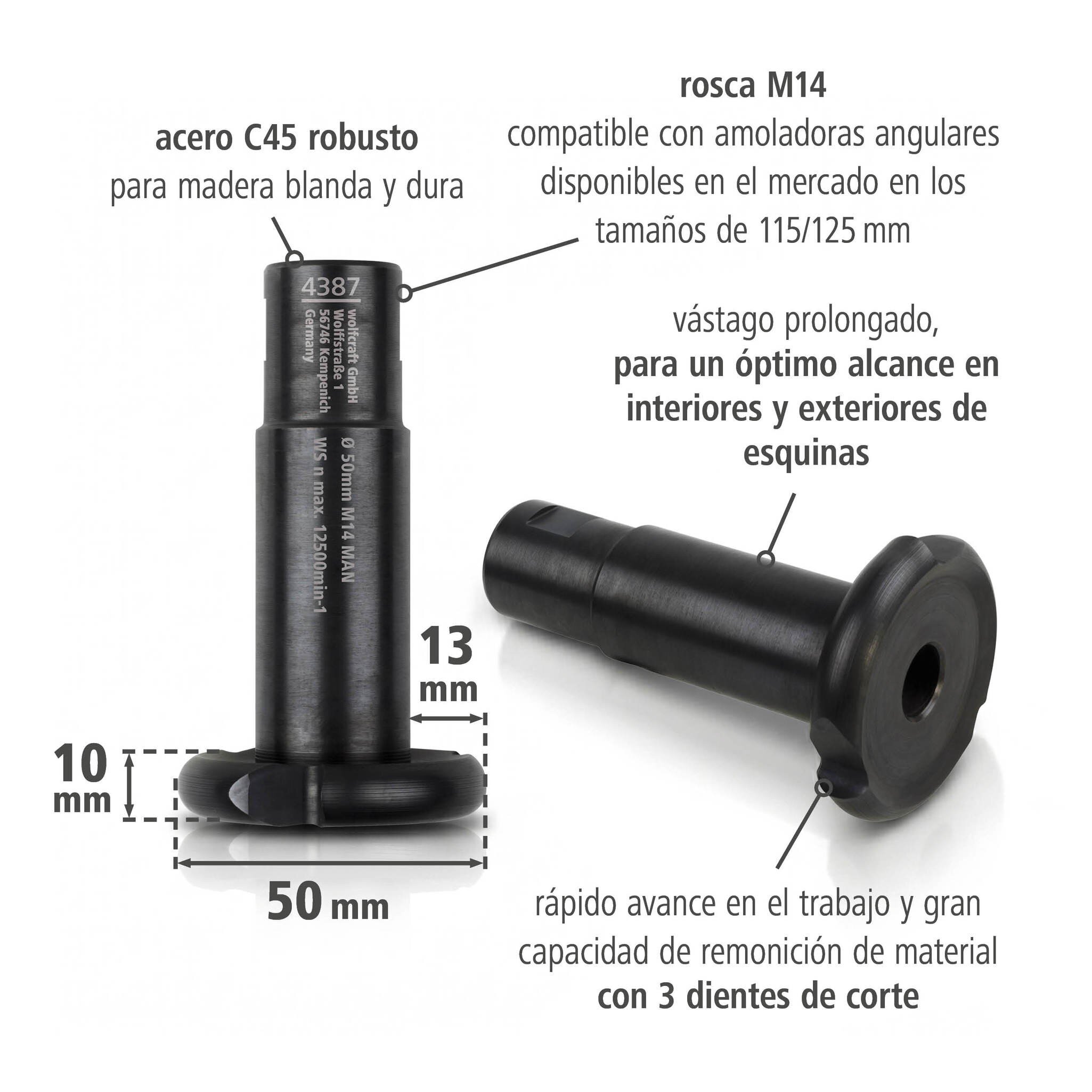 1 fresa de disco ø50mm para amoladora angular