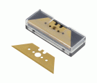 5 cuchillas trapezoidales profesionales TiN de 0,65 x 61 mm