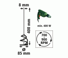1 mezclador para mortero y cola Ø 85 x 400 mm