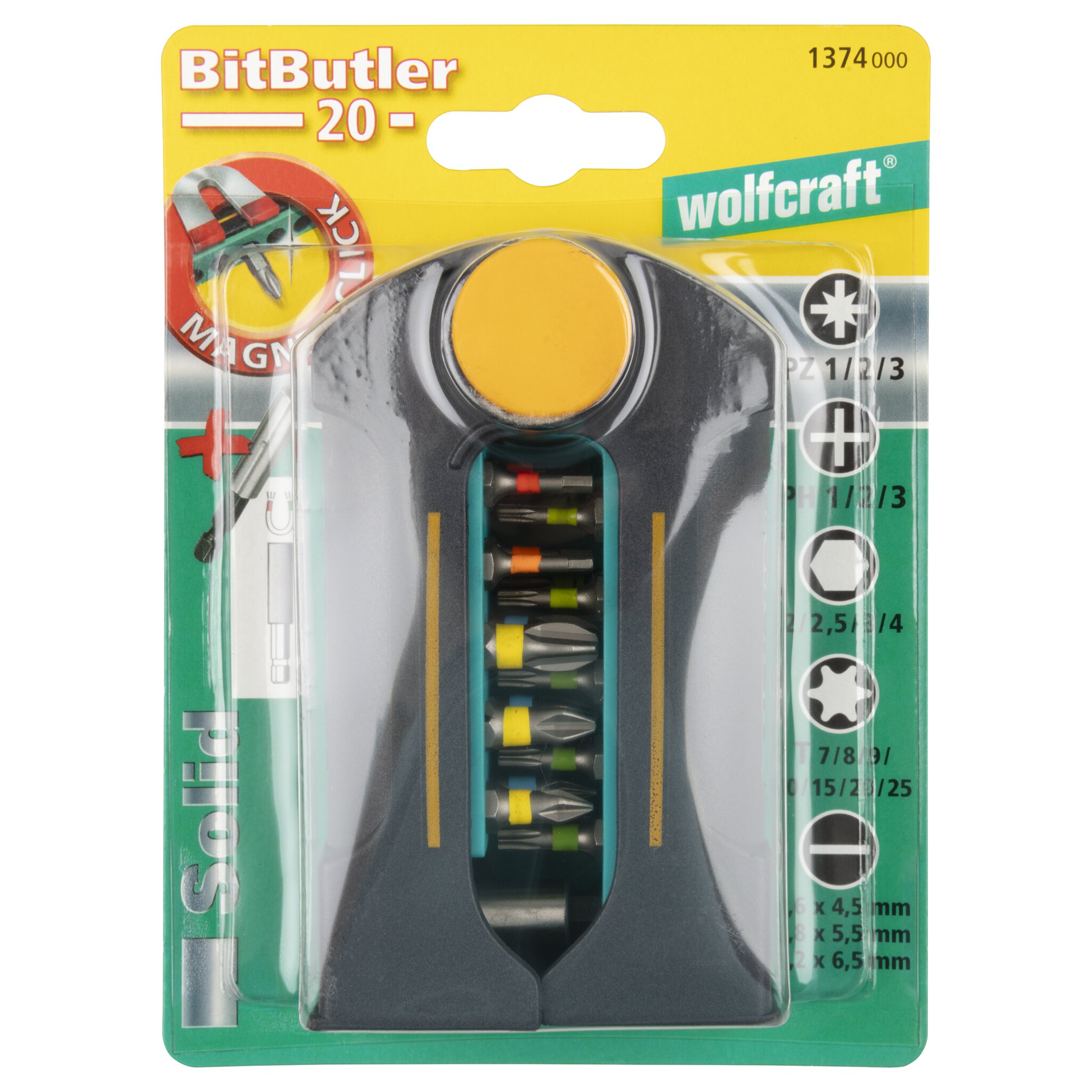 1 caja de puntas BitButler Solid, 21 piezas