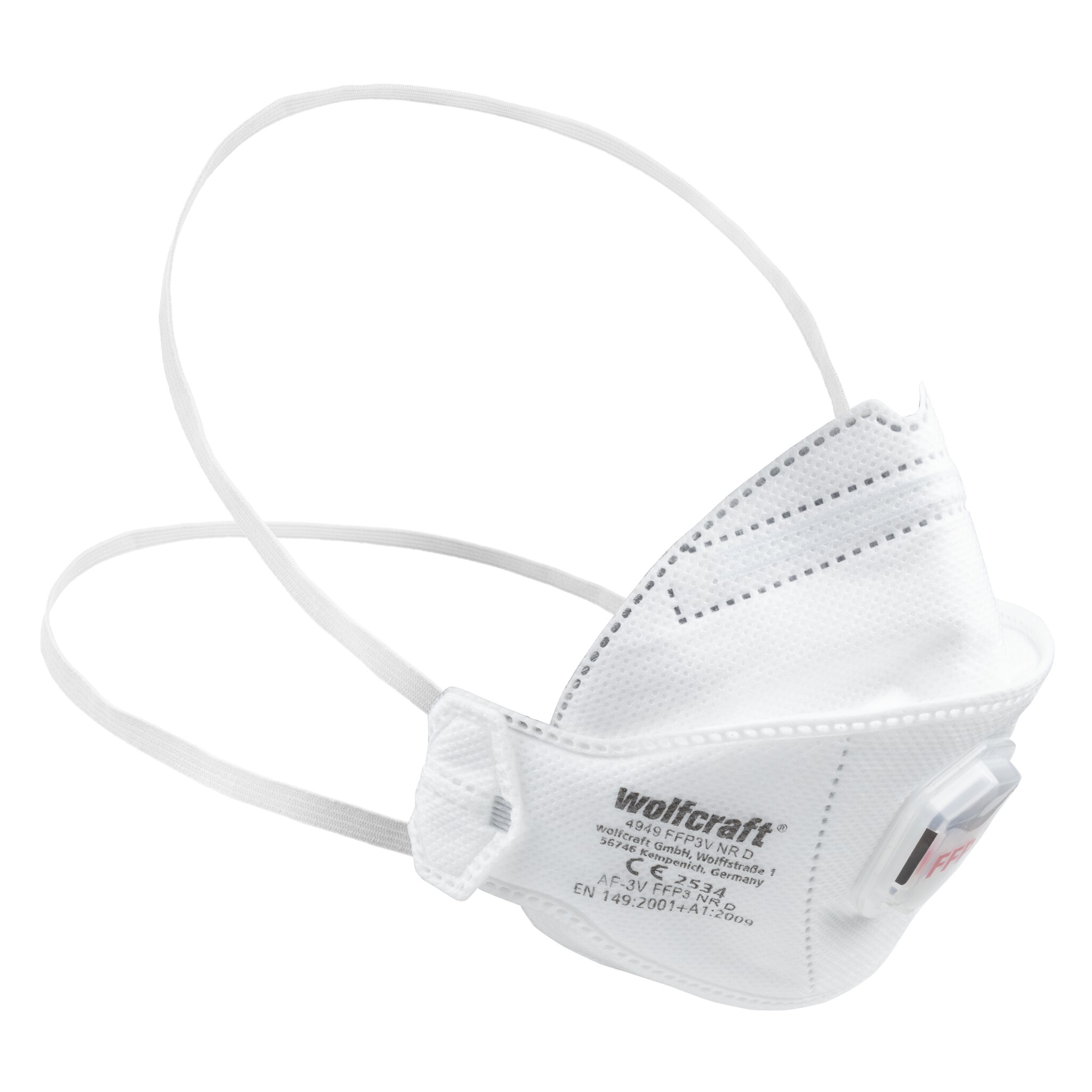 Máscara plegable de protección respiratoria con válvula, FFP3