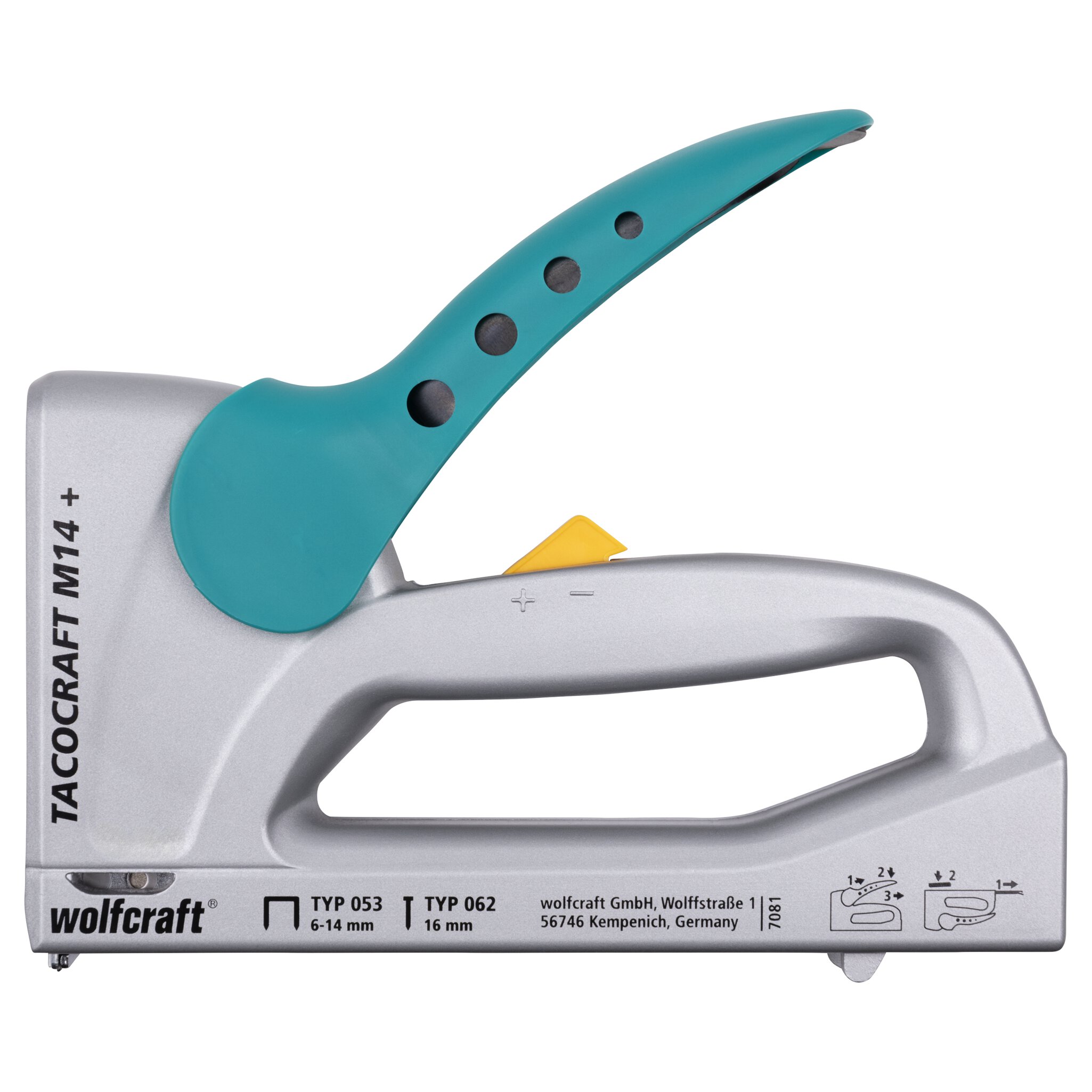 1 grapadora manual con carcasa metálica tacocraft M14+