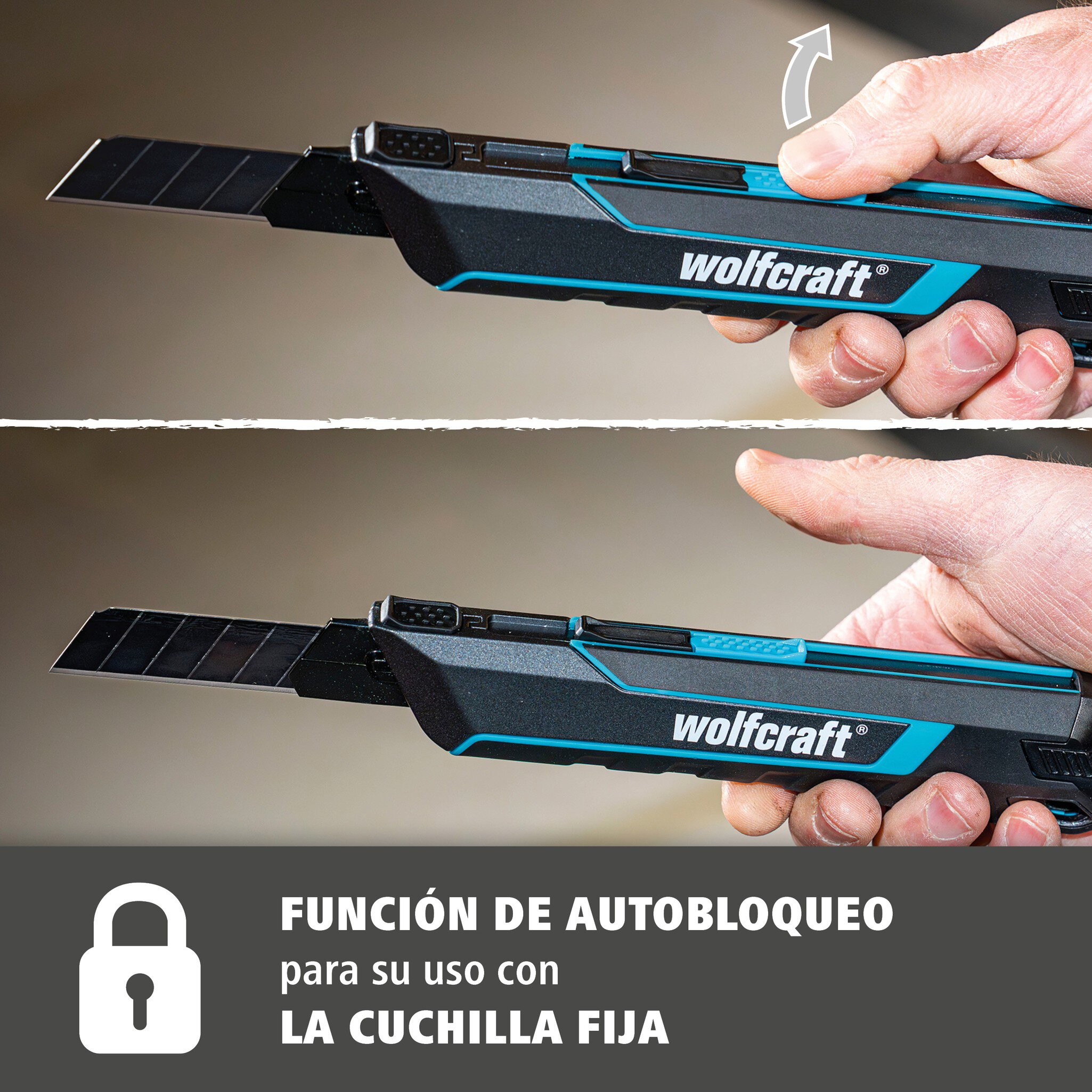 Cúter de cuchillas separables PRO SAFETY, 18 mm