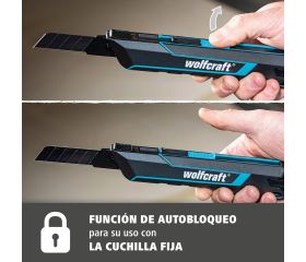 Cúter de cuchillas separables PRO SAFETY, 18 mm