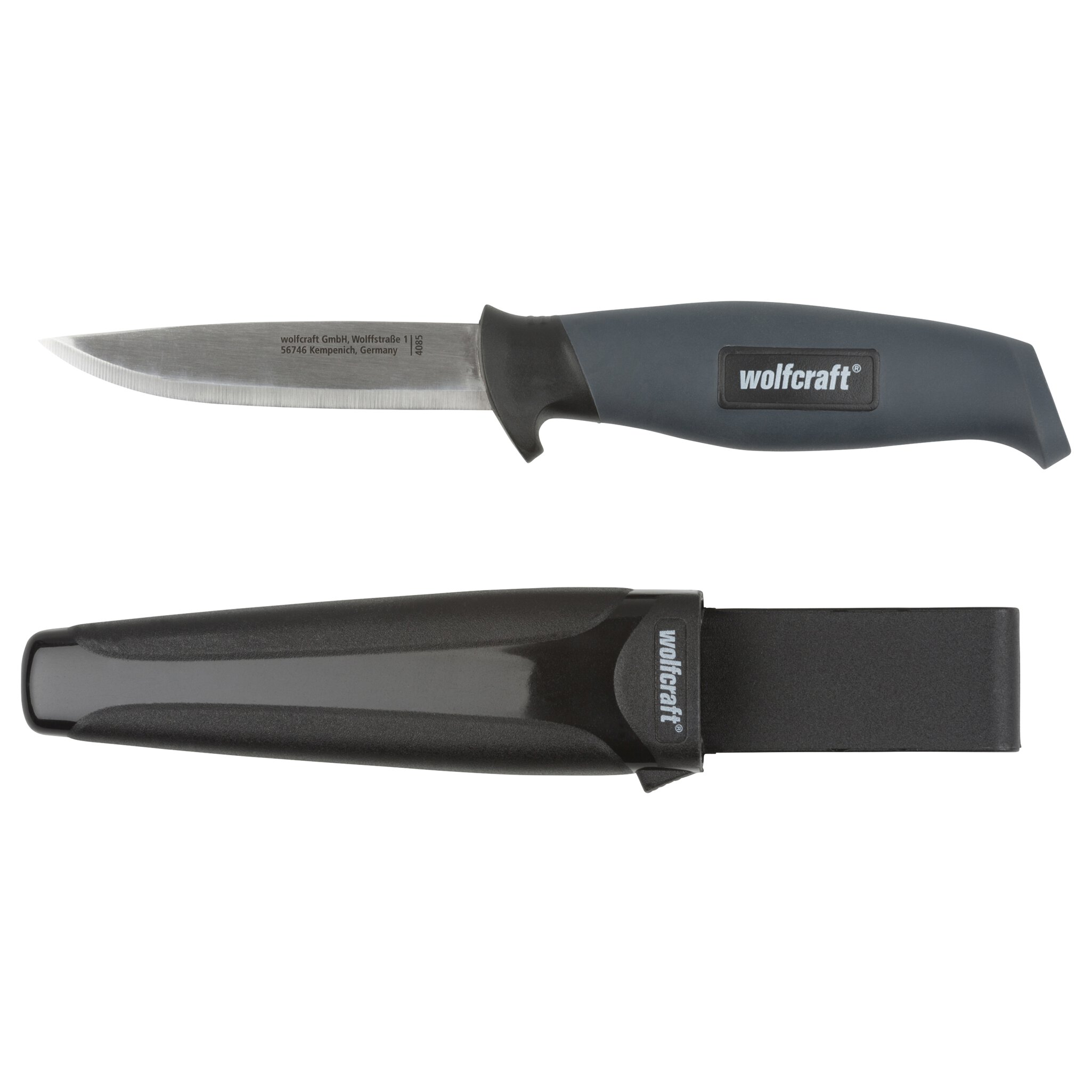 Cuchillo de exterior con filo liso y estuche