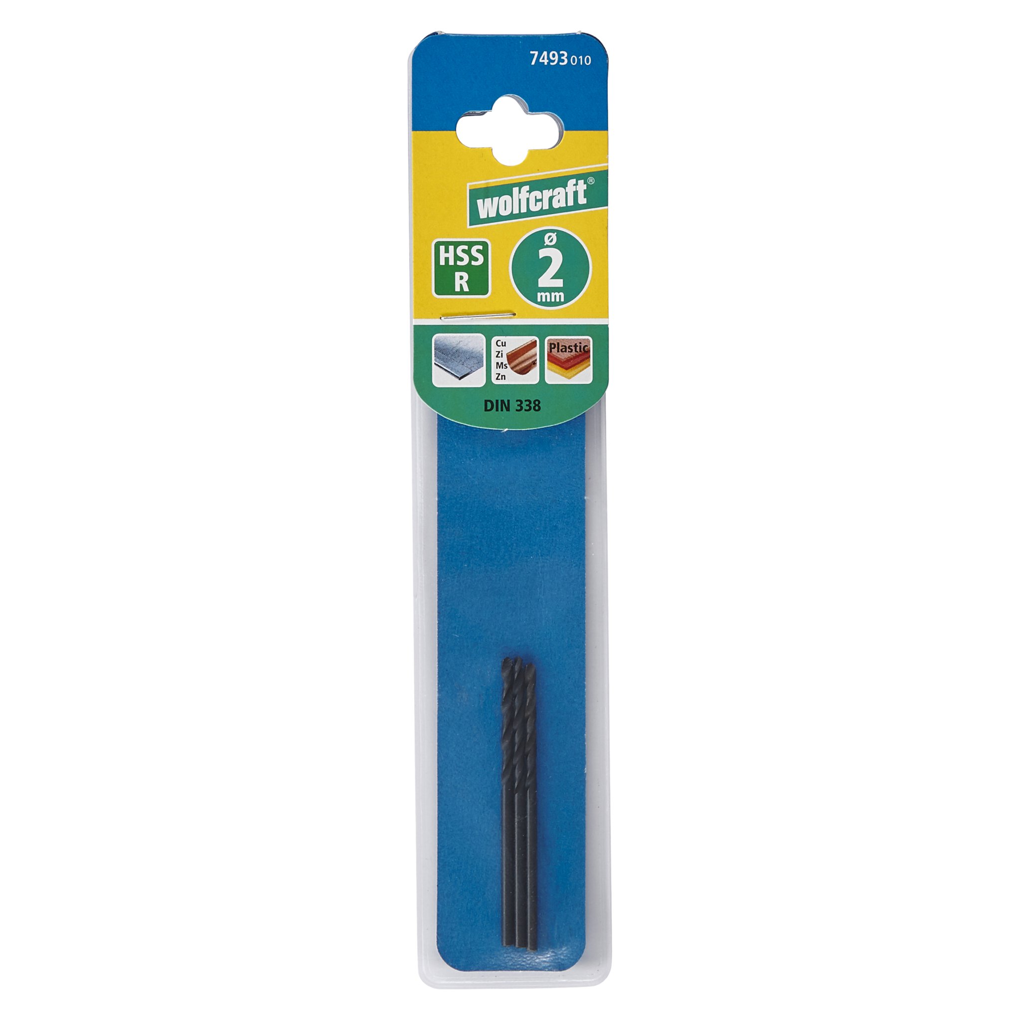 3 broca para metal HSS, FL, Ø 2,0 x 49 mm