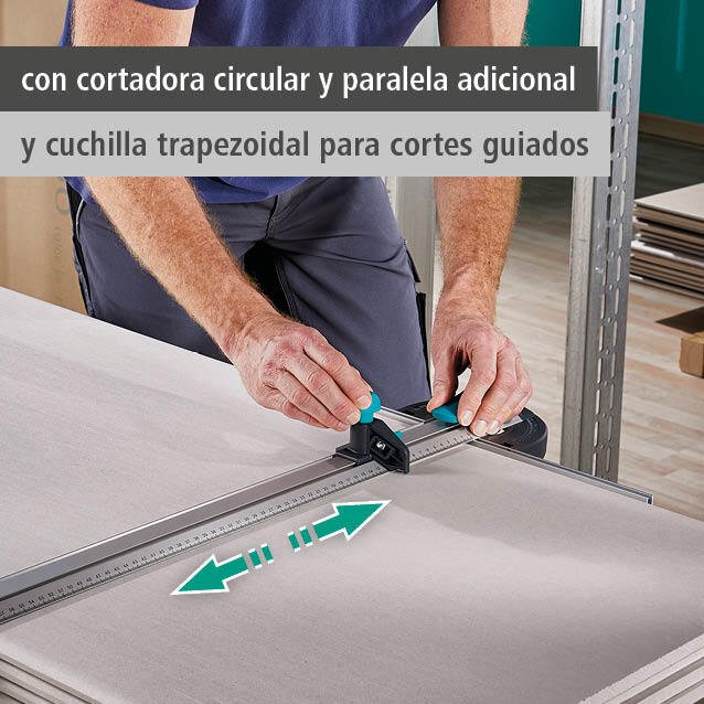 1 riel en T para corte paralelo