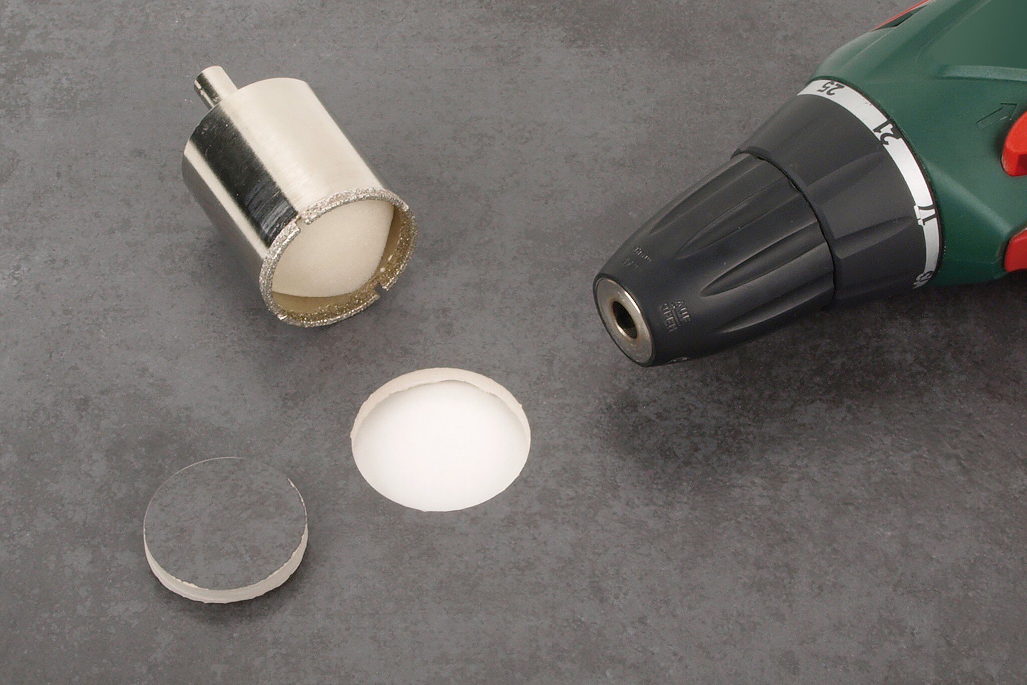1 corona de perforación de diamante con vástago ø 18 mm