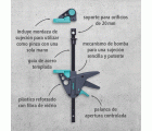 1 sargento de barrilete para mesa de trabajo PRO 65-150-W
