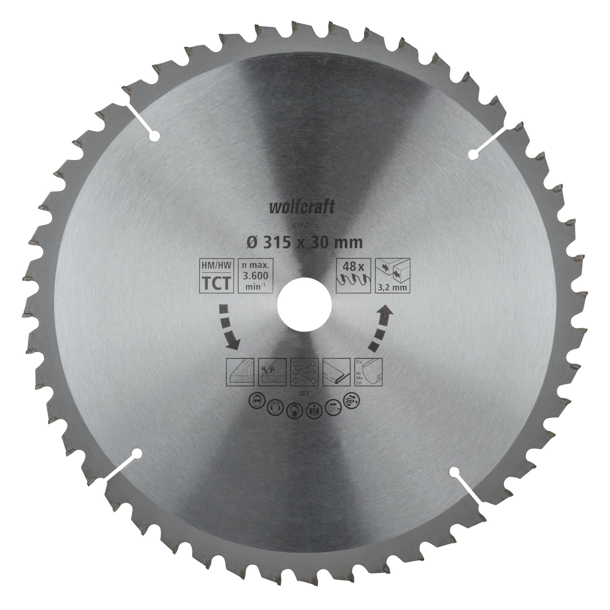 1 disco para sierras circulares de mesa CT, 48 dientes ø315 mm