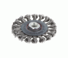 Cepillo de disco de alambre de acero inoxidable trenzado