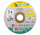 3 discos para cortar acero inox ø 115x1,2x22,2 mm