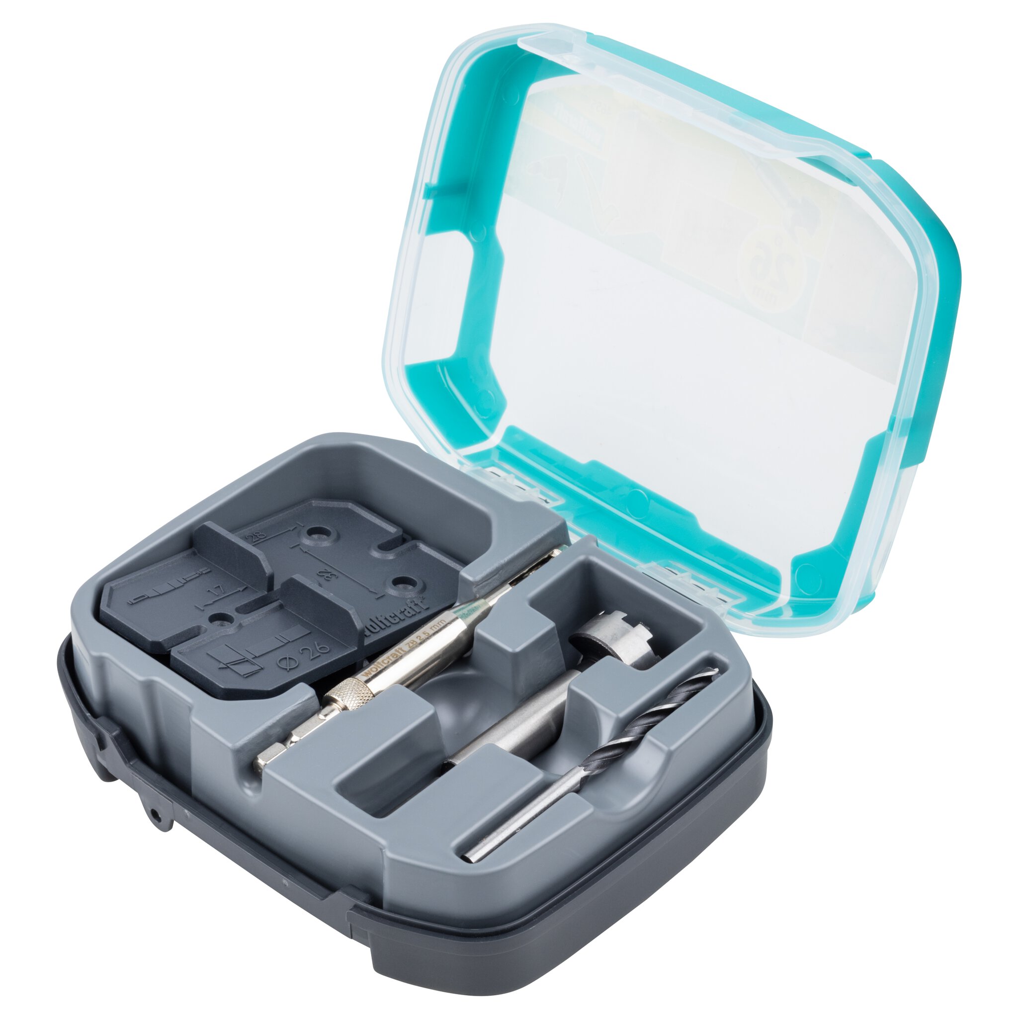 Set para instalación de bisagras de cazoleta, Ø 26 mm, 5 piezas