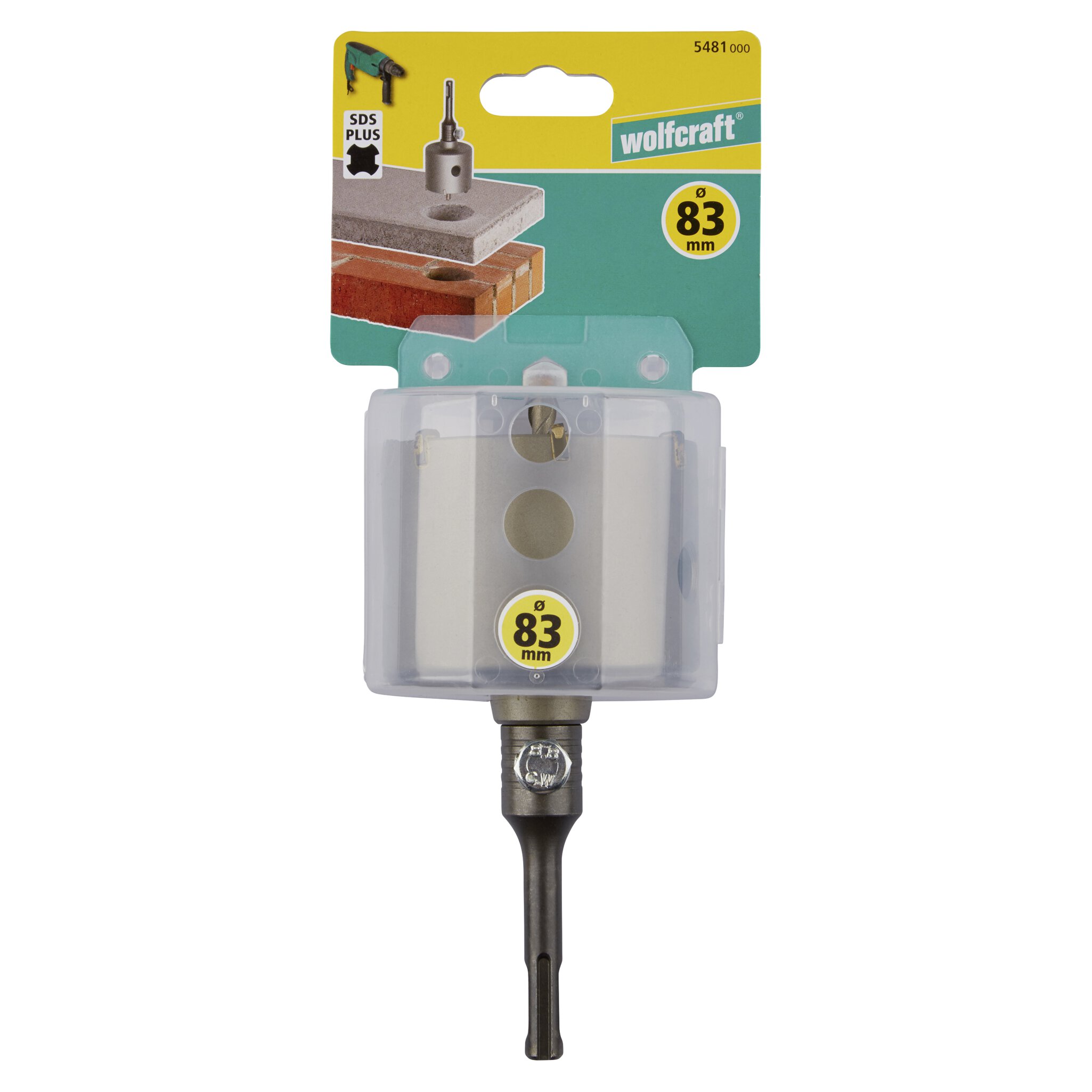 1 sierra de corona de perforación CT con vástago SDS-plus ø 83 mm