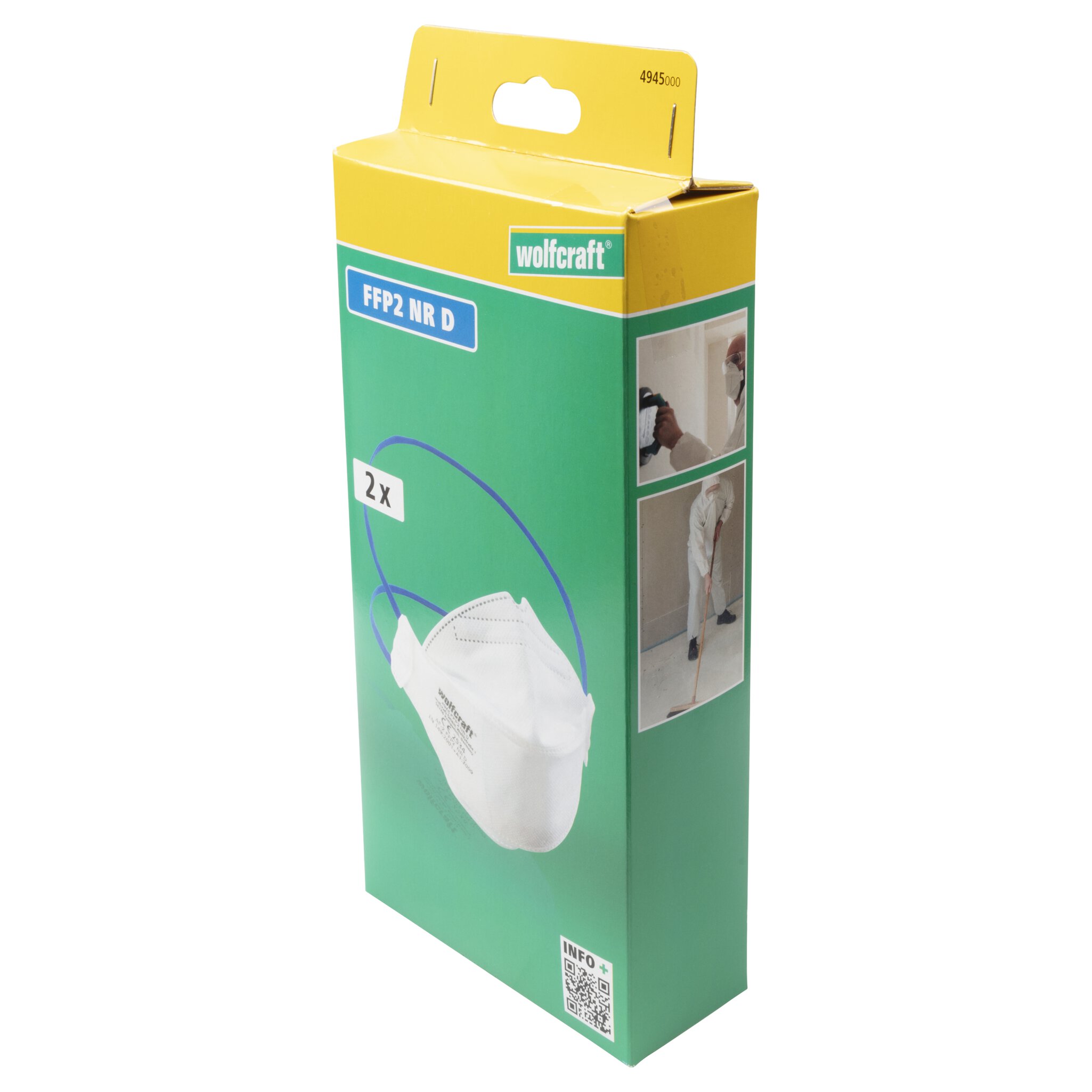 2 máscaras plegables de protección respiratoria, FFP2