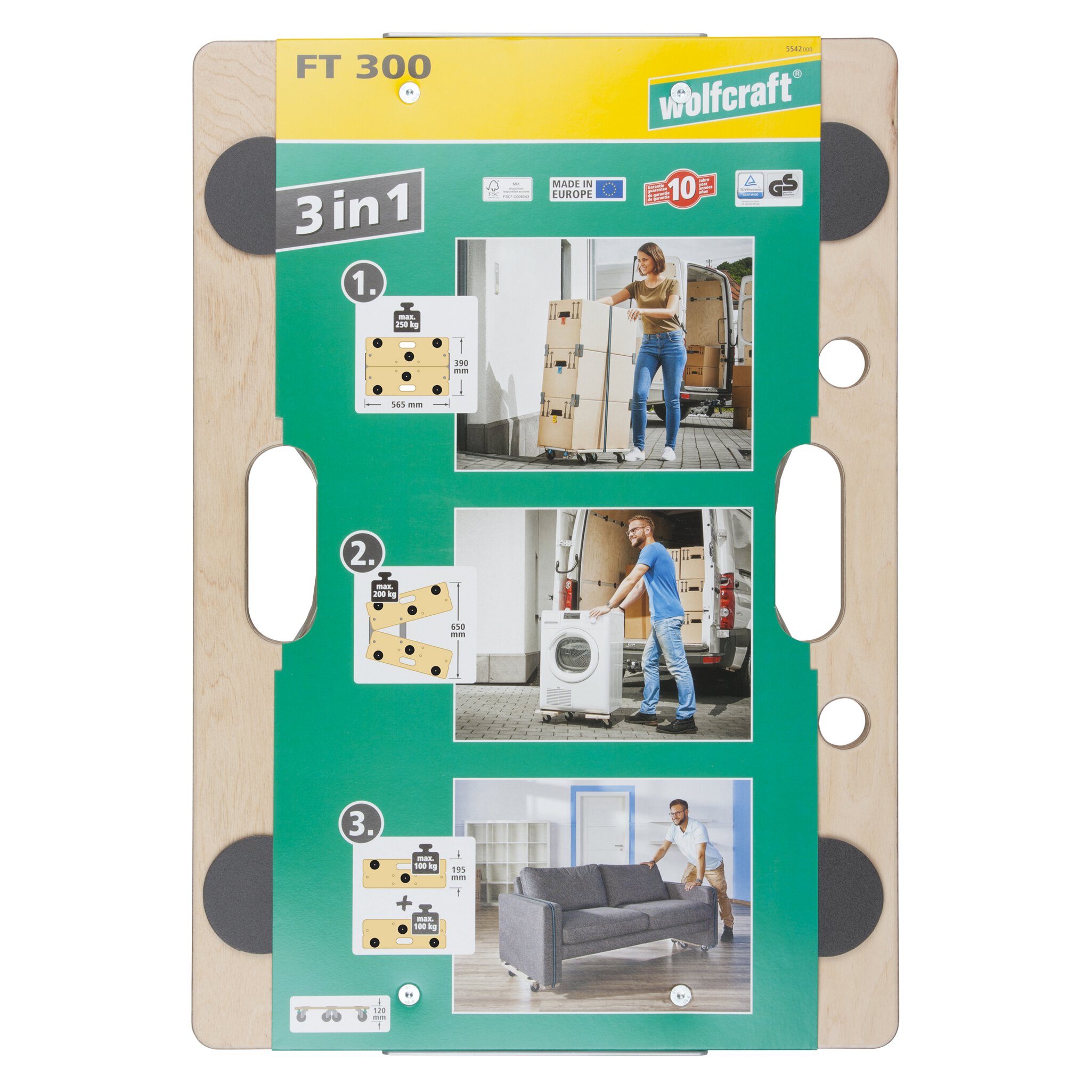 1 plataforma para muebles FT 300, divisible 