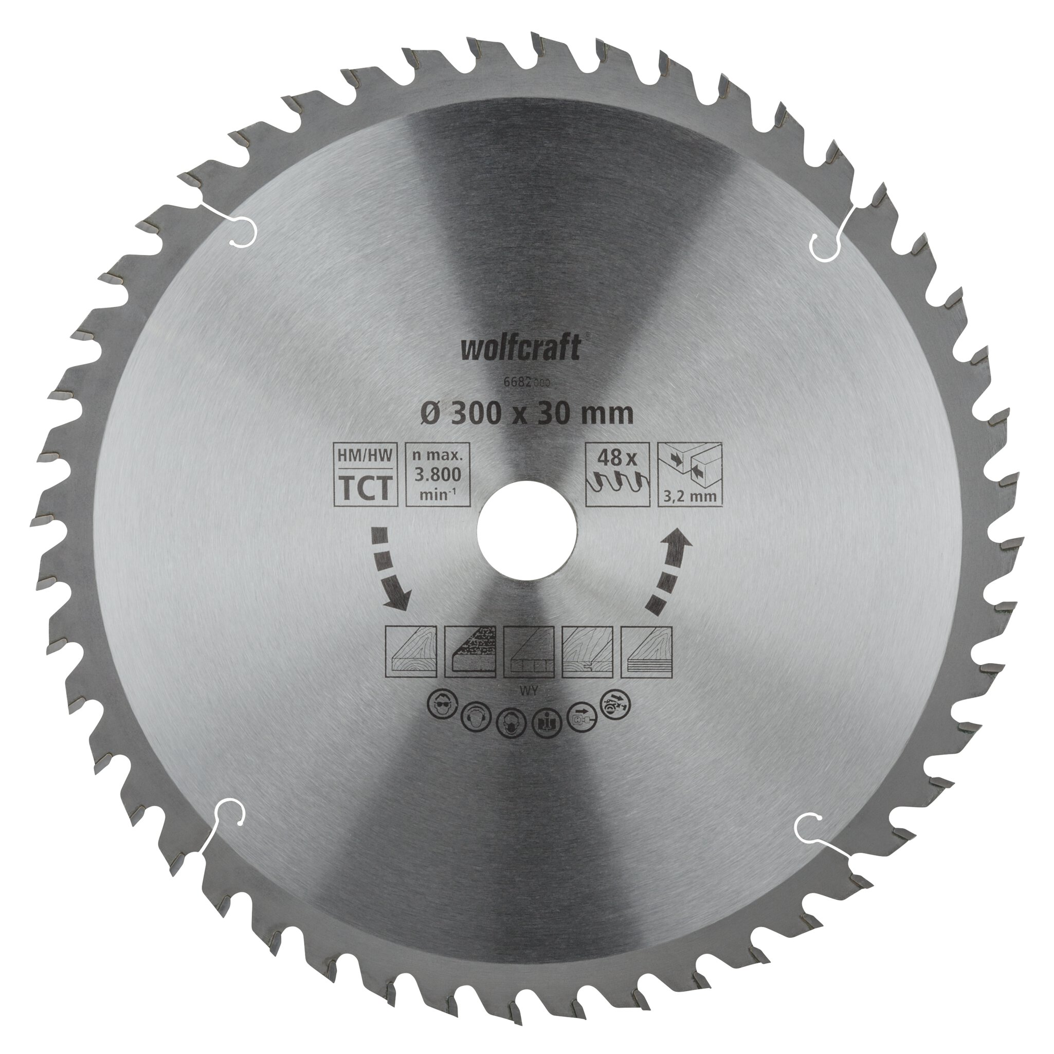 1 disco para sierras circulares de mesa CT, 48 dientes ø300 mm
