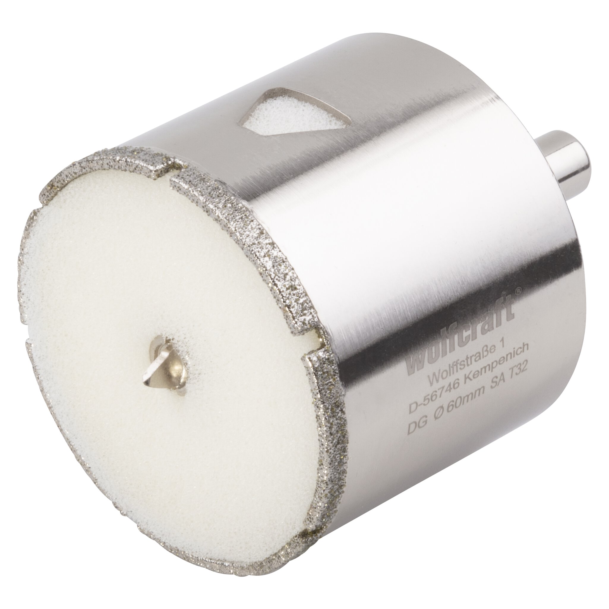 1 broca de perforación de diamante con vástago ø 60 mm