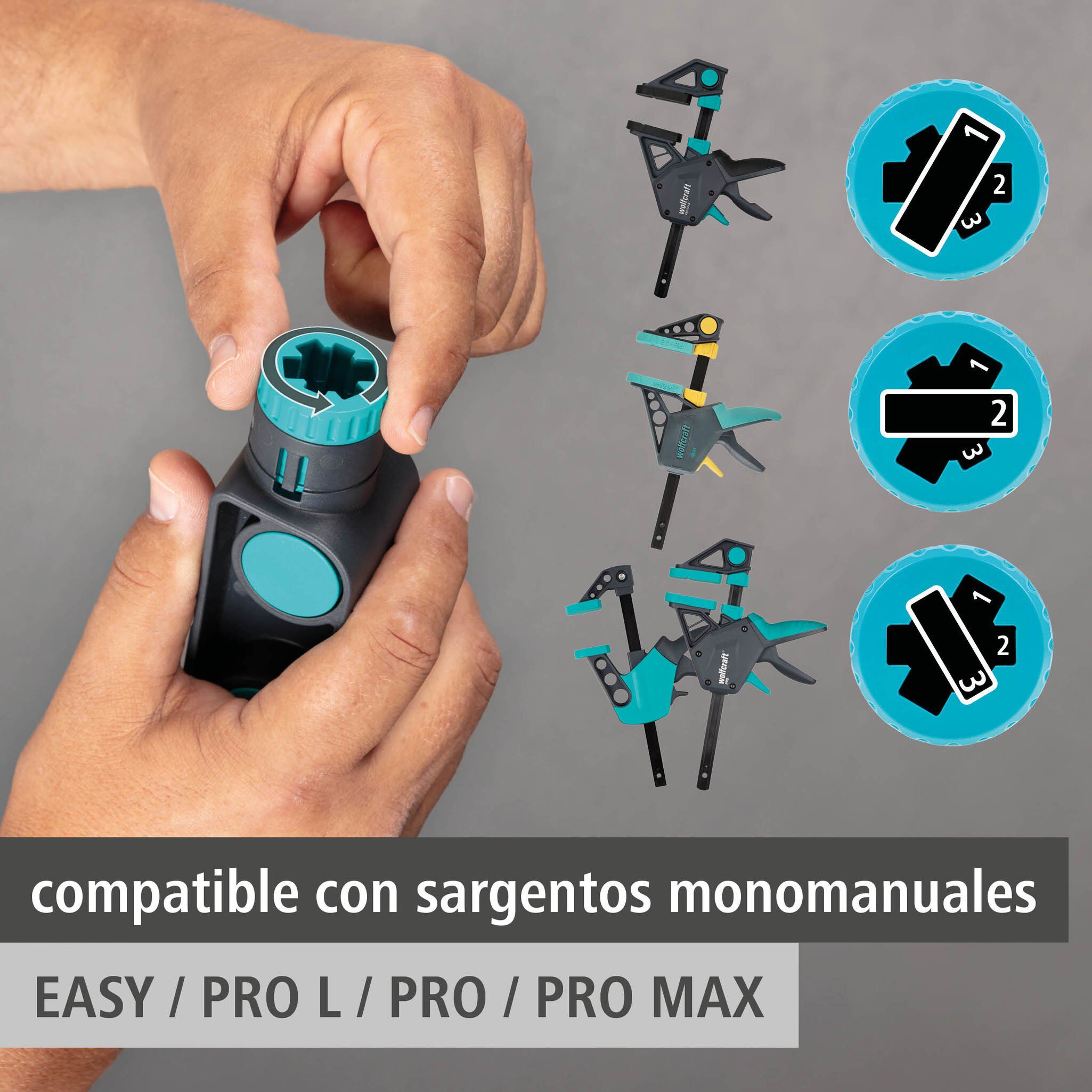2 adaptadores para sargentos monomanuales Connector (3039000)