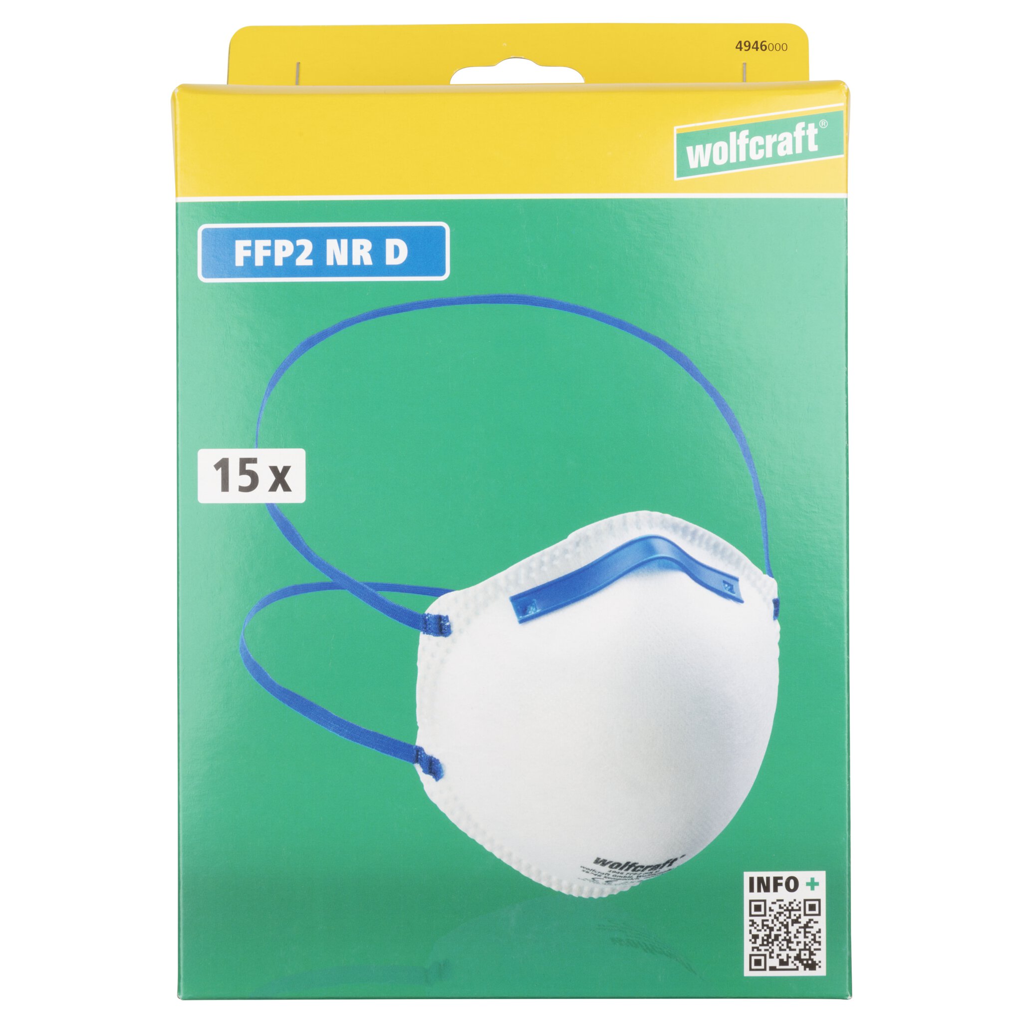 15 máscaras rígidas de protección respiratoria, FFP2