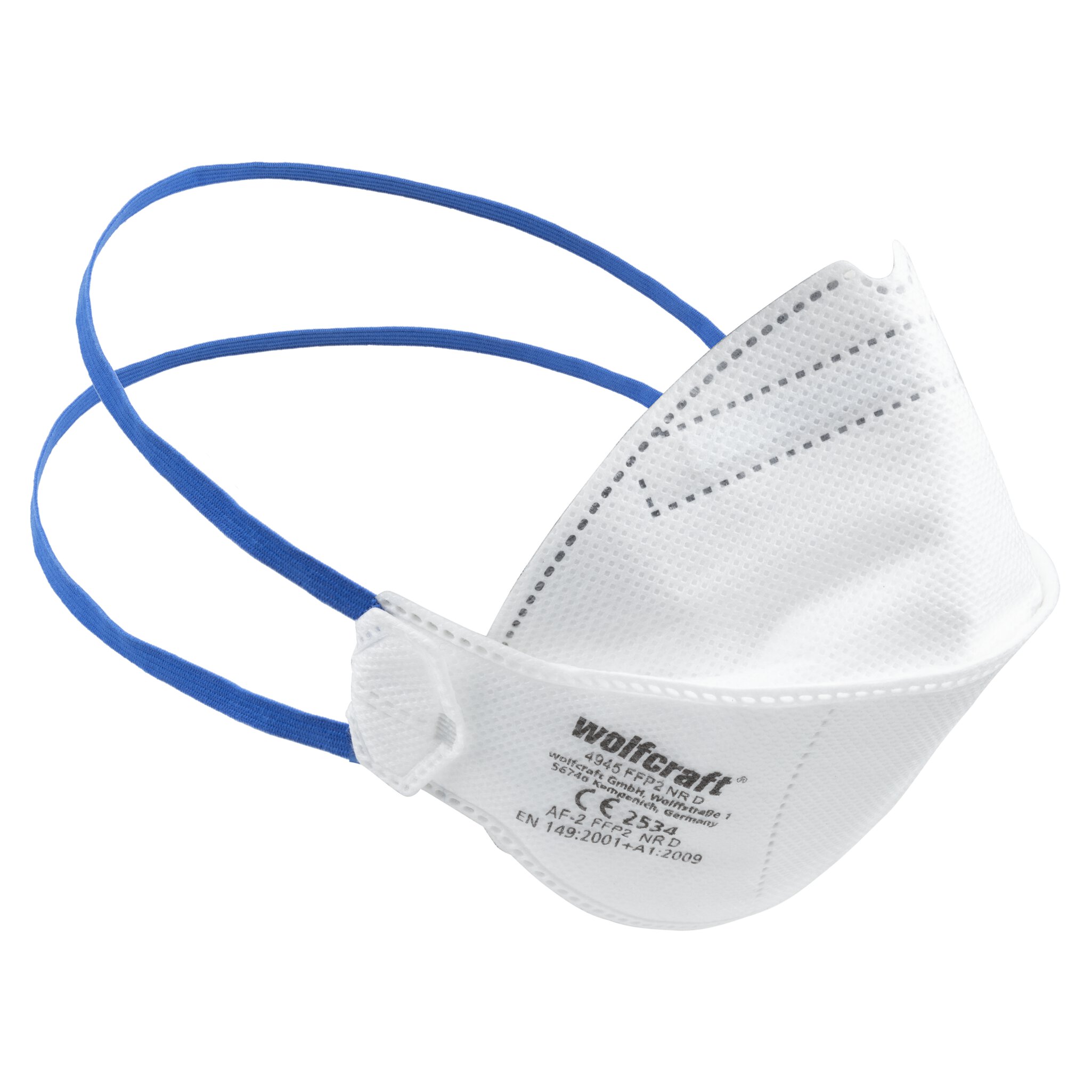Máscara plegable de protección respiratoria FFP2