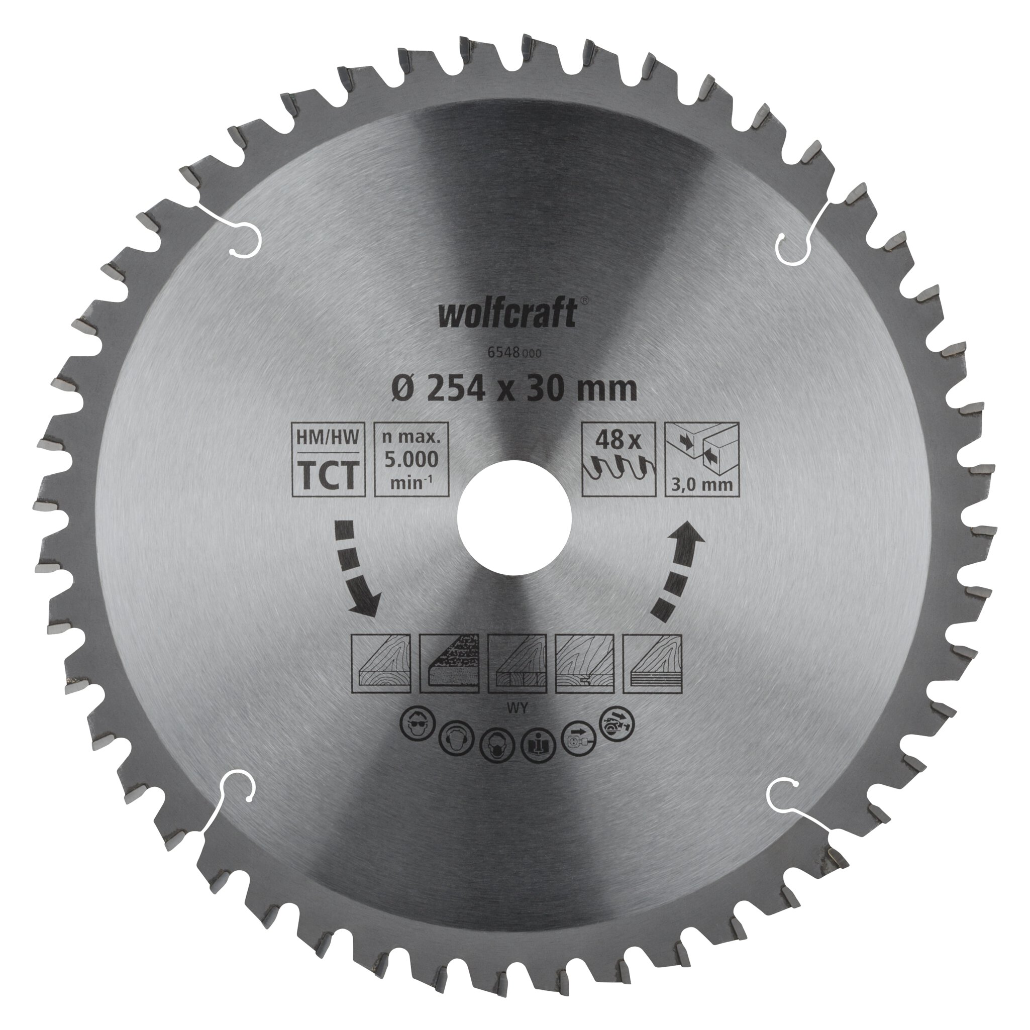 1 disco de sierra de corte e ingleteado CT 48 dientes ø254mm