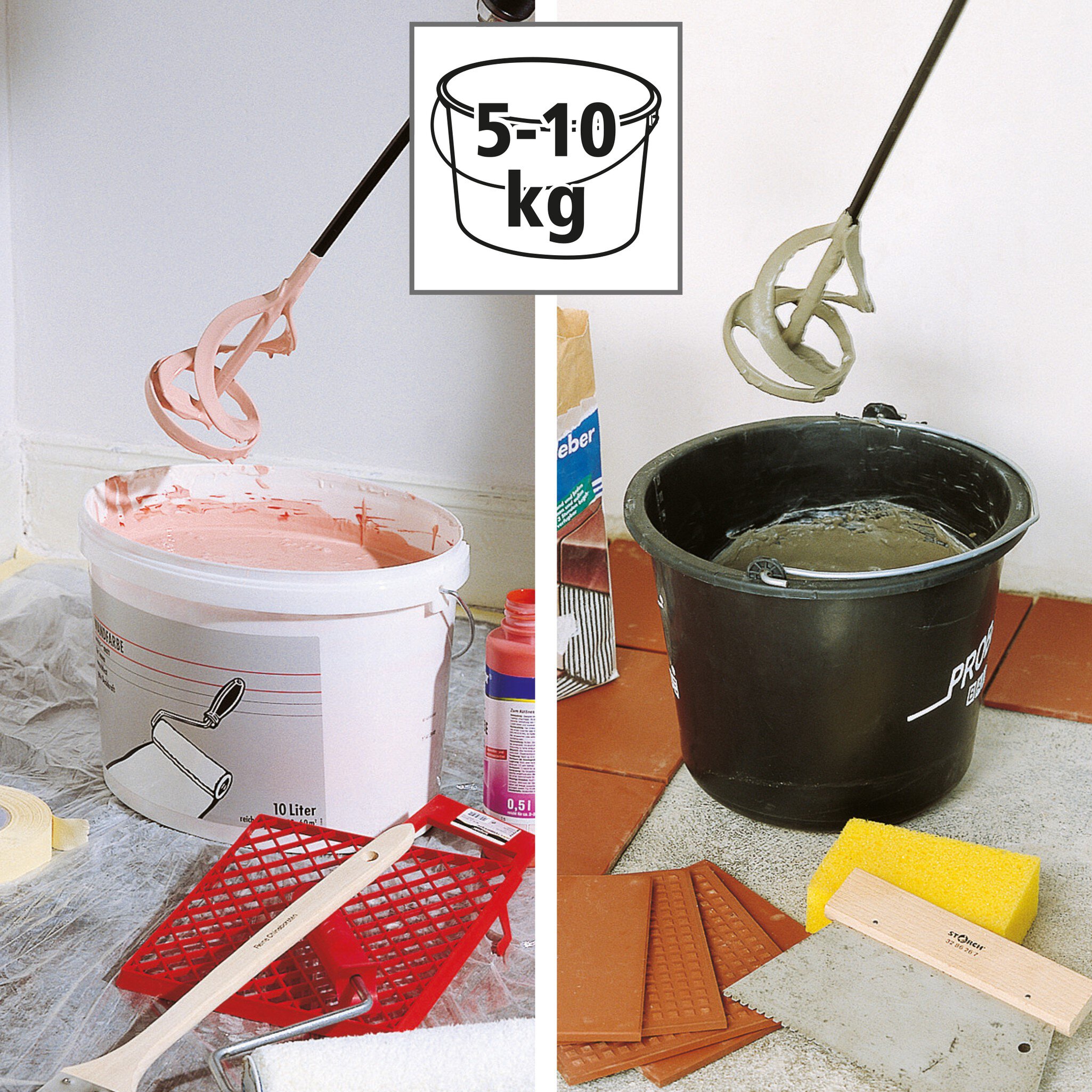 1 mezclador para pintura y mortero Ø 85 x 400 mm
