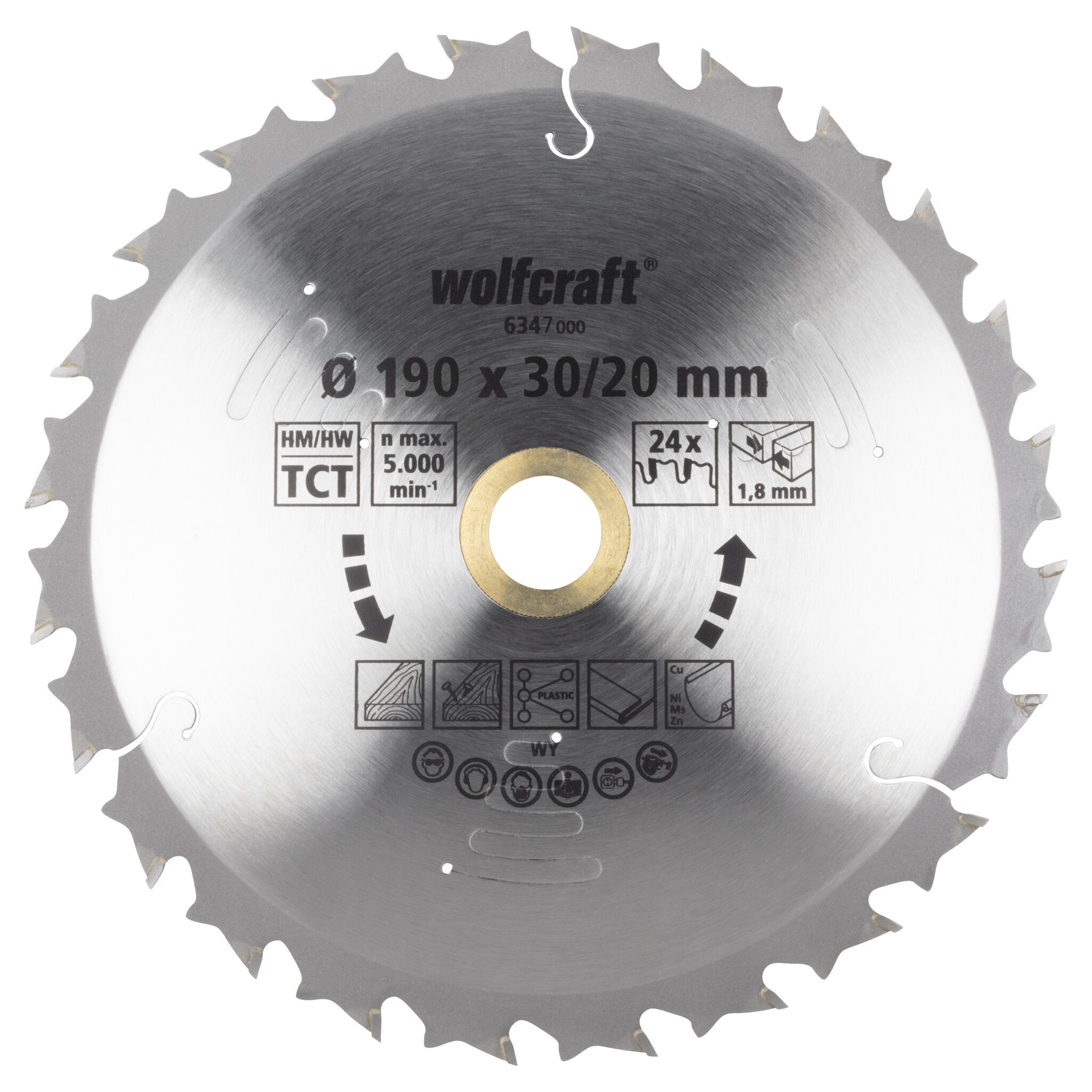 Disco de sierra circular para sierras circulares de mano a batería, serie lila, Ø 190 mm