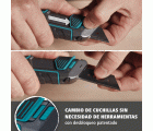 Cúter de cuchilla trapezoidal PRO SAFETY con estuche