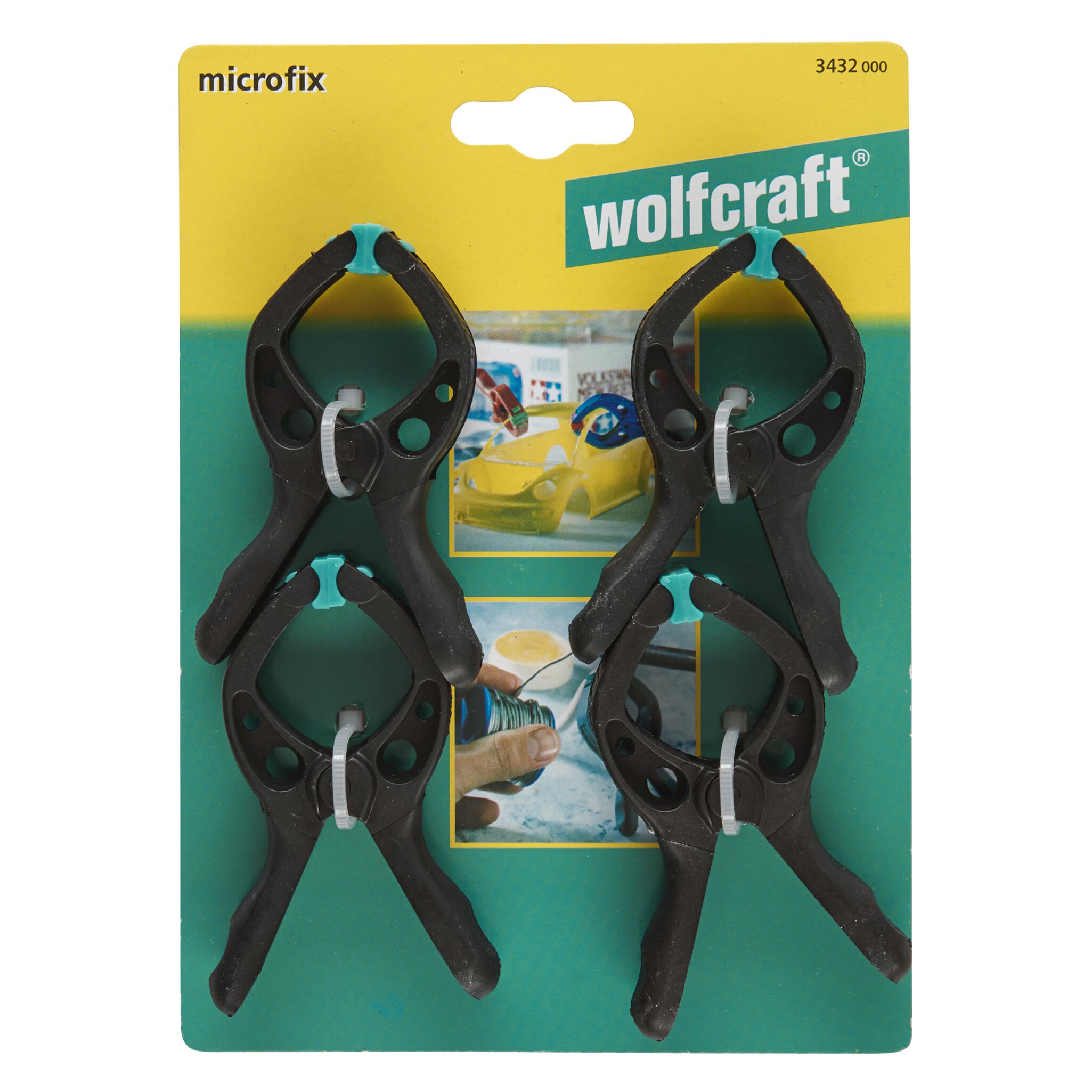 1 juego de pinzas con resorte microfix, 4 piezas, 30 mm
