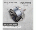 1 sierra de corona standard de Ø 25, 32, 40, 45, 54, 65 mm