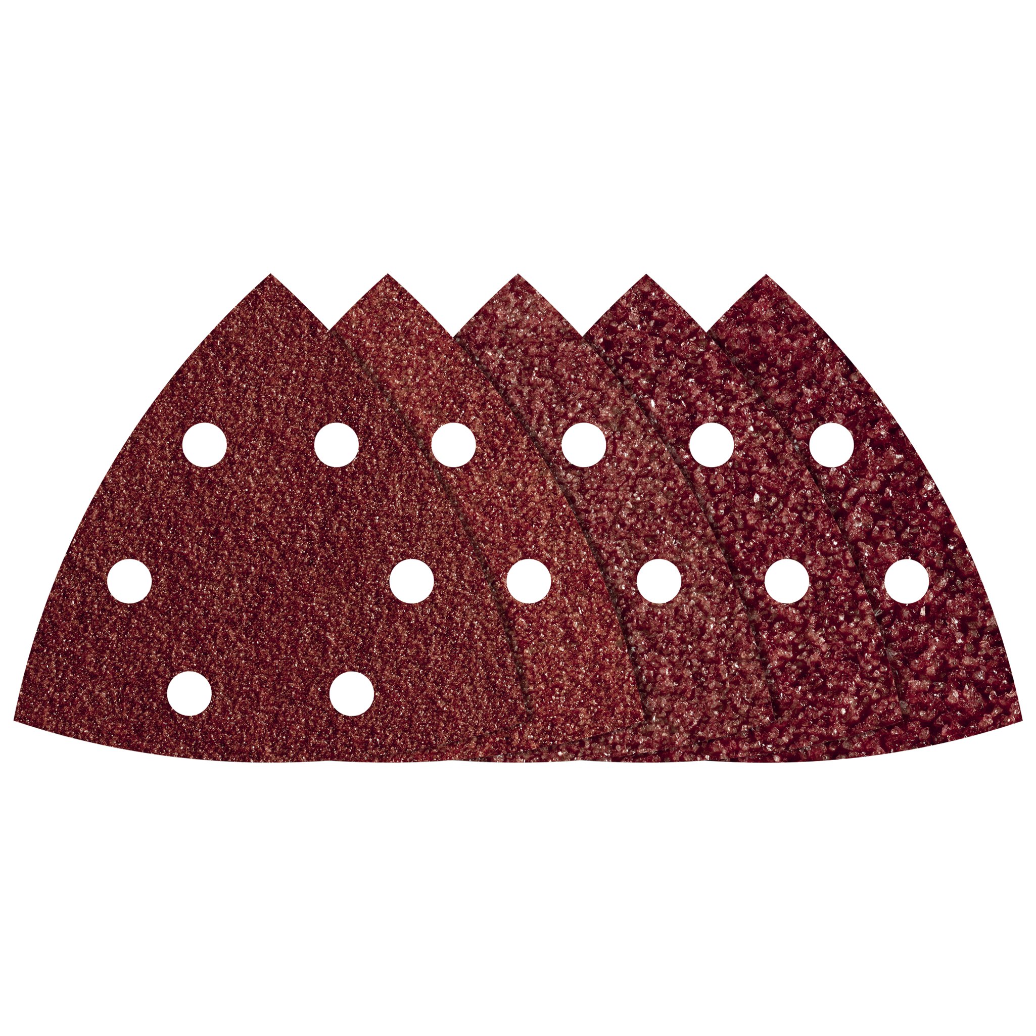 Juego de hojas abrasivas autoadherentes para madera/metal, 95 mm, tamaño de grano: 40-180, 20 piezas