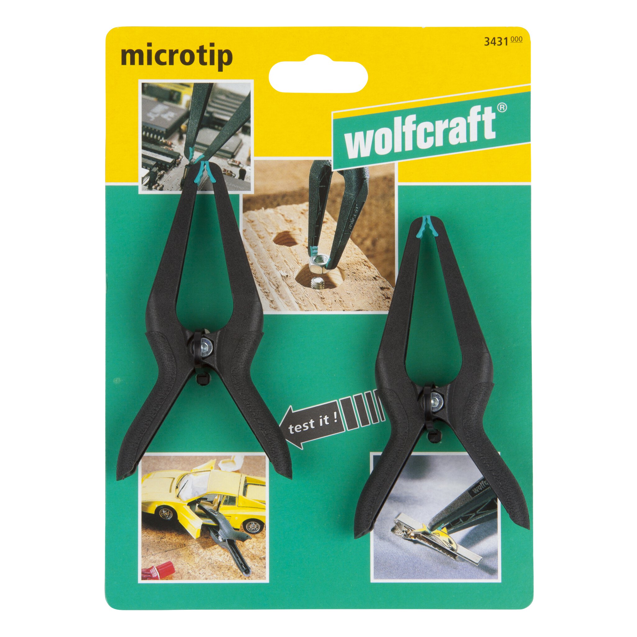 2 pinzas de precisión con resorte microtip 60