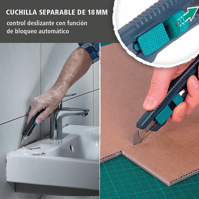 1 cúter de cuchillas separables estándar de 18 mm