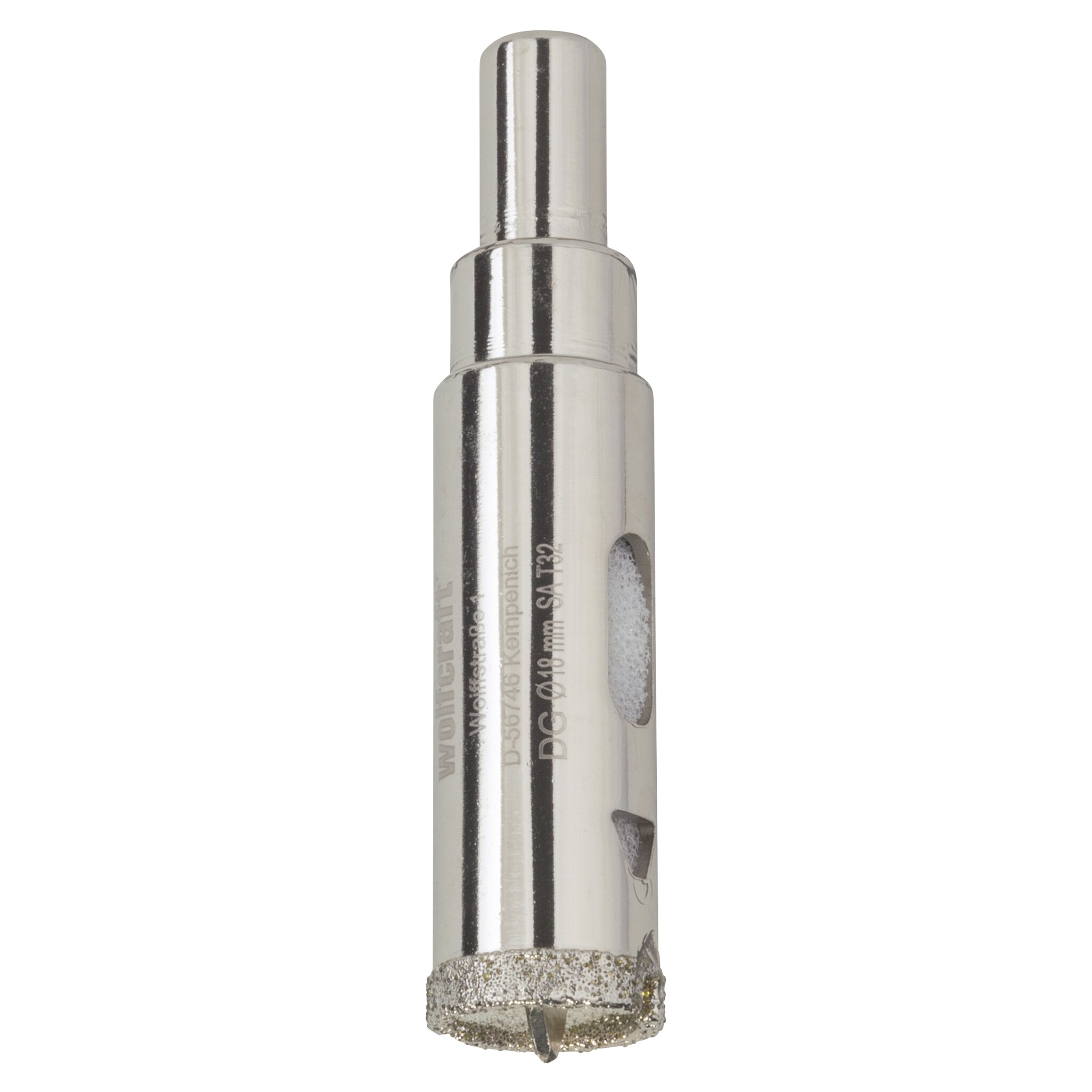 1 corona de perforación de diamante con vástago ø 18 mm