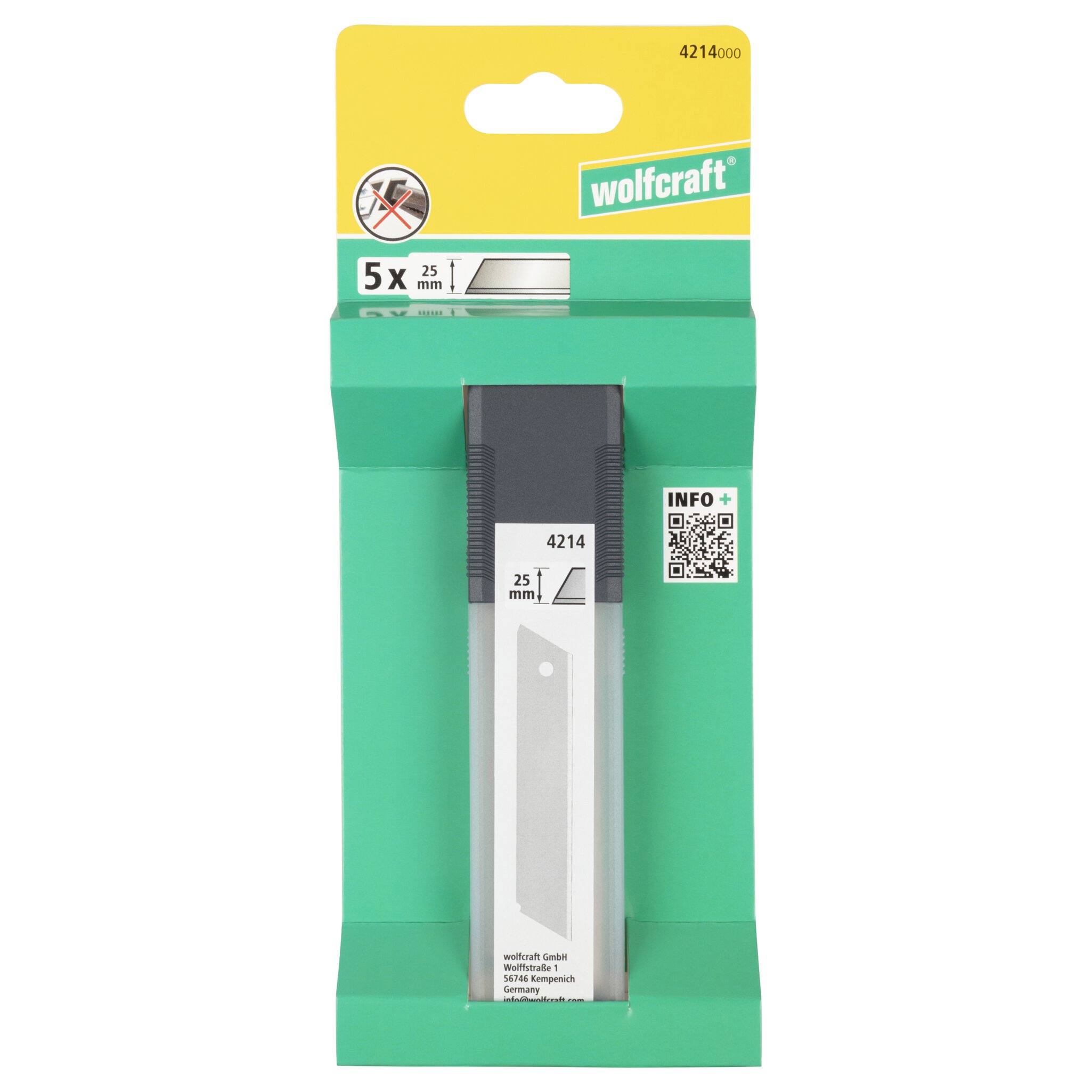 5 cuchillas de seguridad, 25 mm